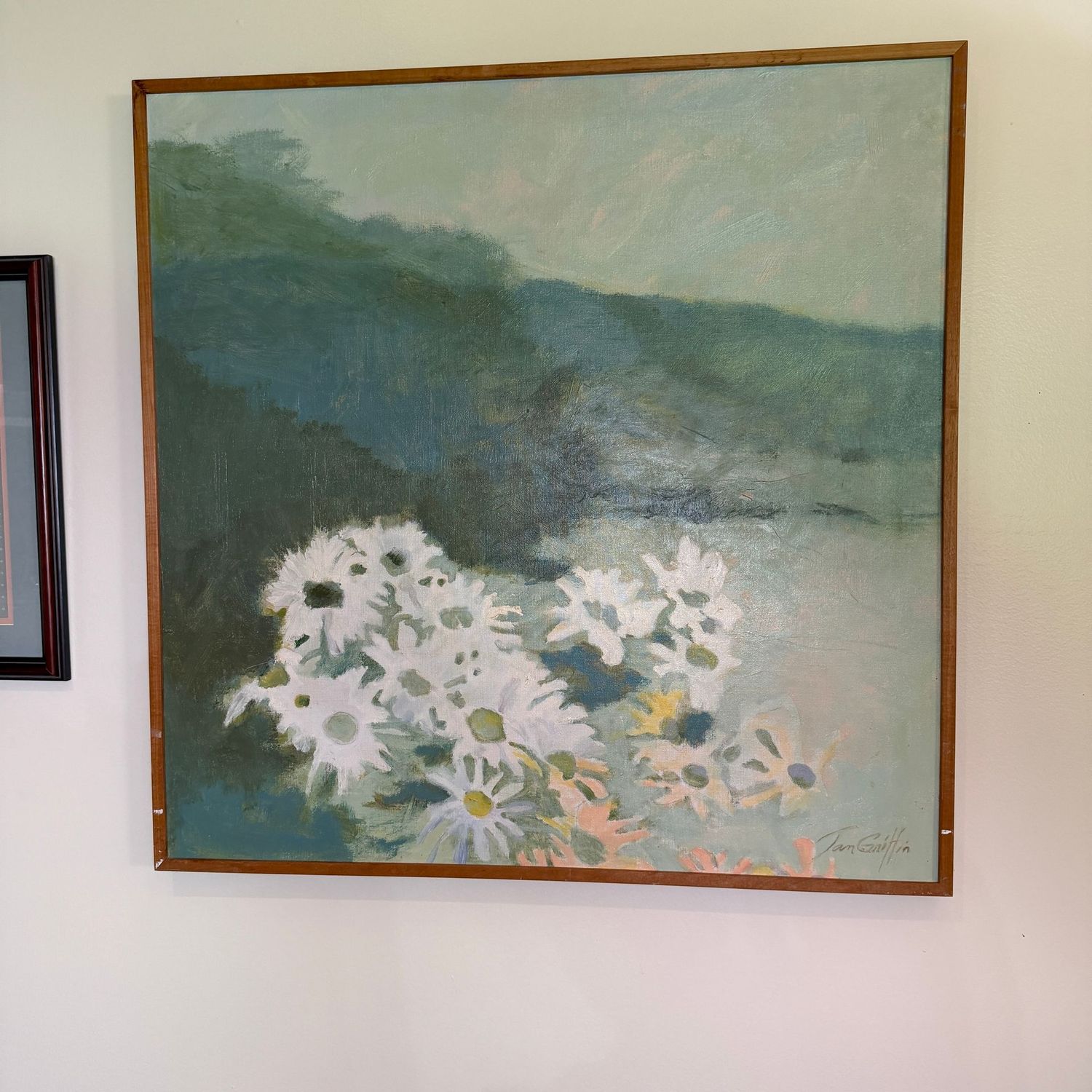 Original Jan Griffin (1929-2024) Oil on Canvas, Landscape, Volunteer I, 30 Original Jan Griffin (1929-2024) Oil on Canvas, Landscape, Volunteer I, 30" x 32"