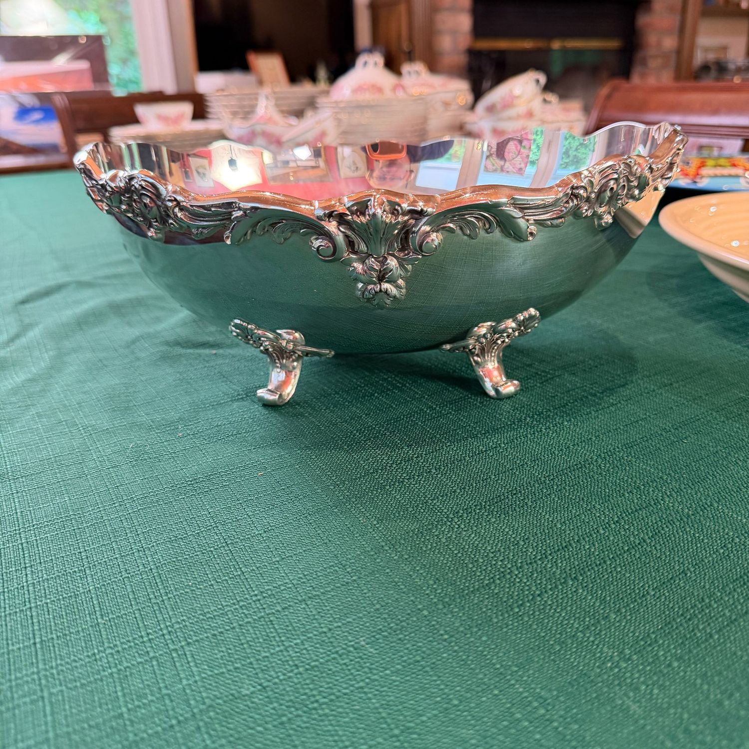 Reed & Barton silver-plated bowl, inscribed, 12 Reed & Barton silver-plated bowl, inscribed, 12"W