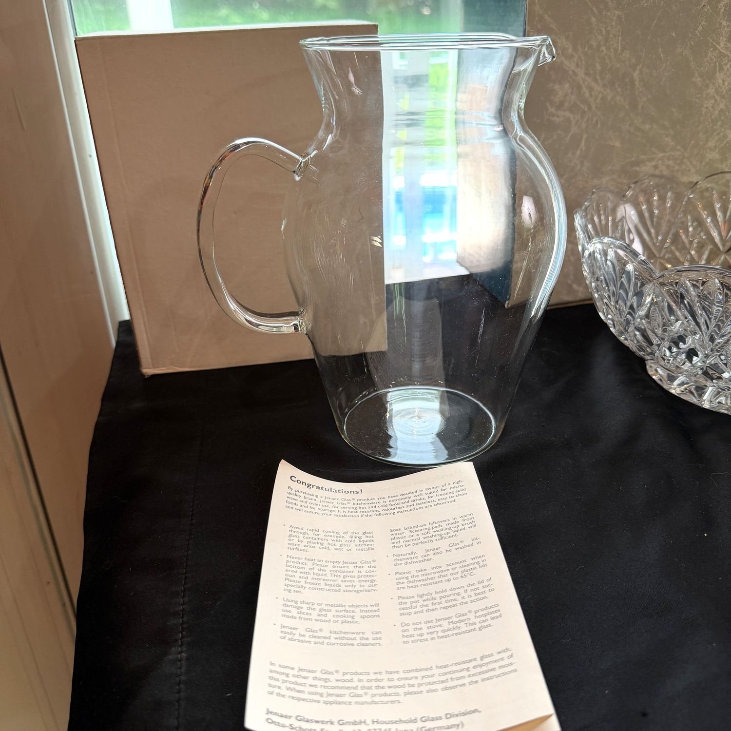 Jenaer Glas, clear glass pitcher Jenaer Glas, clear glass pitcher