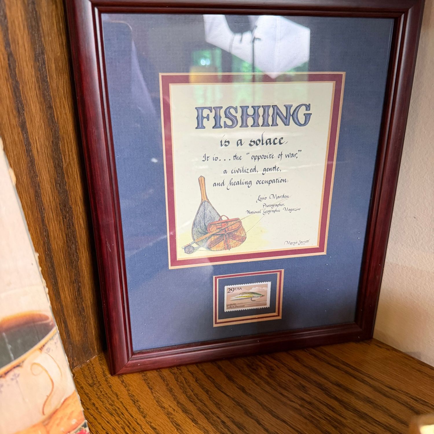 Fishing is a Solace print with stamp, 11.5 Fishing is a Solace print with stamp, 11.5" x 9"