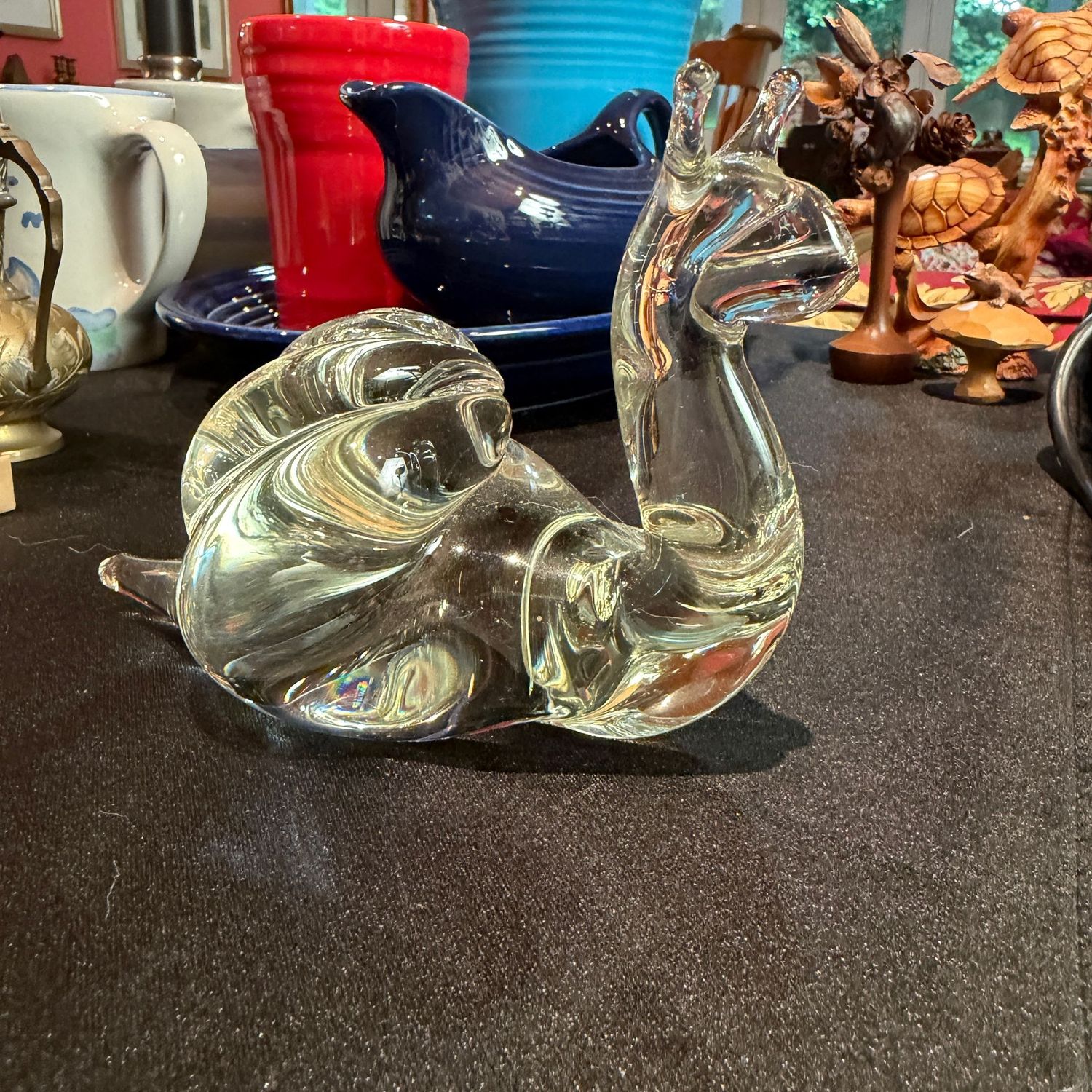 Clear glass snail, 5 Clear glass snail, 5"