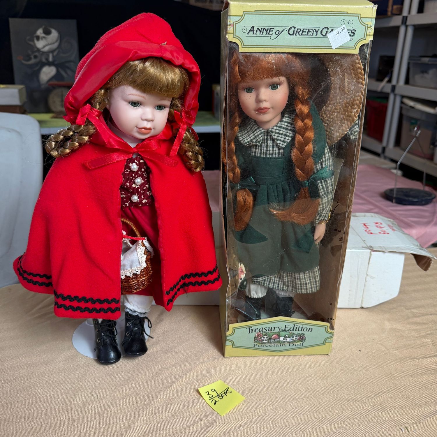 Lot #39, Two porcelain dolls, Red Ridinghood, Anne of Green Gables, 16 Lot #39, Two porcelain dolls, Red Ridinghood, Anne of Green Gables, 16"