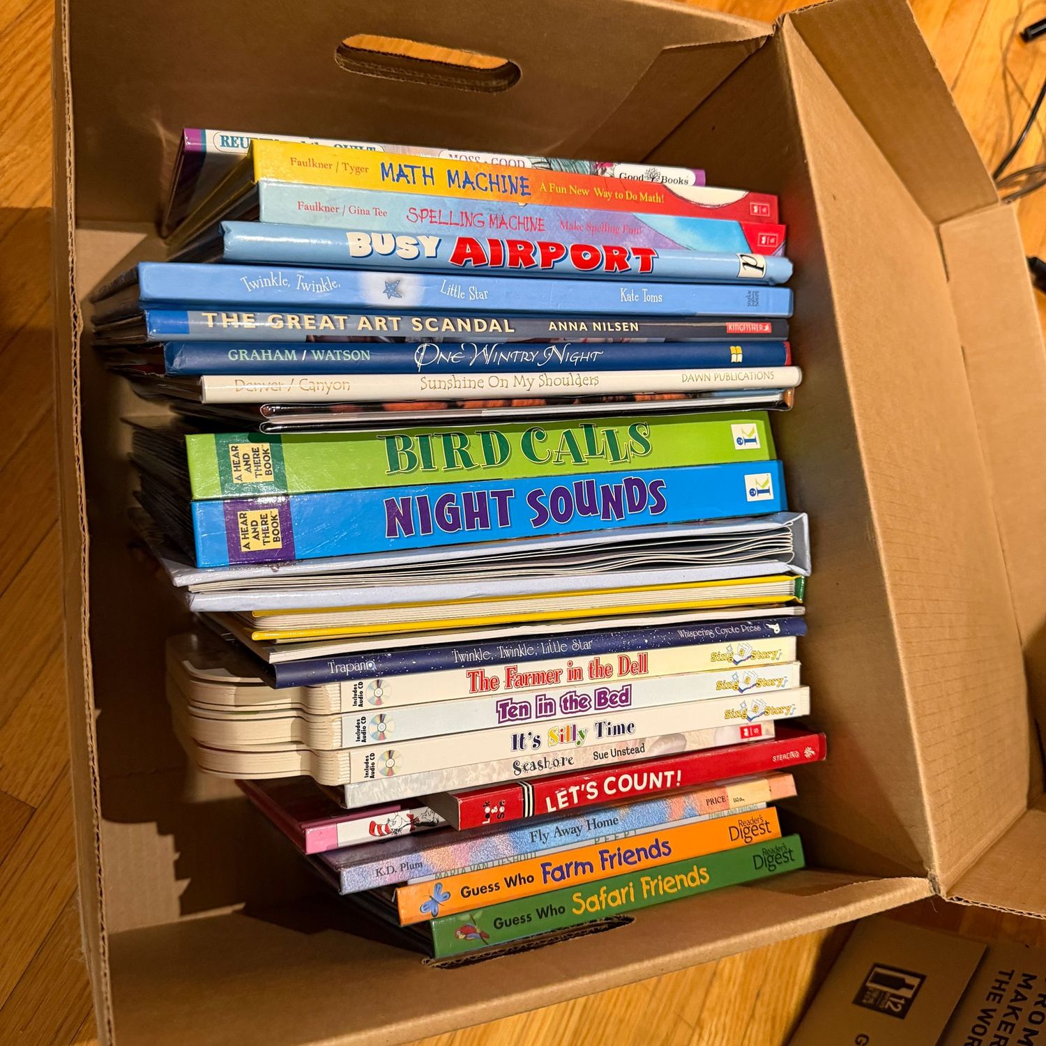 Box of children's books, including Busy Airport Box of children's books, including Busy Airport