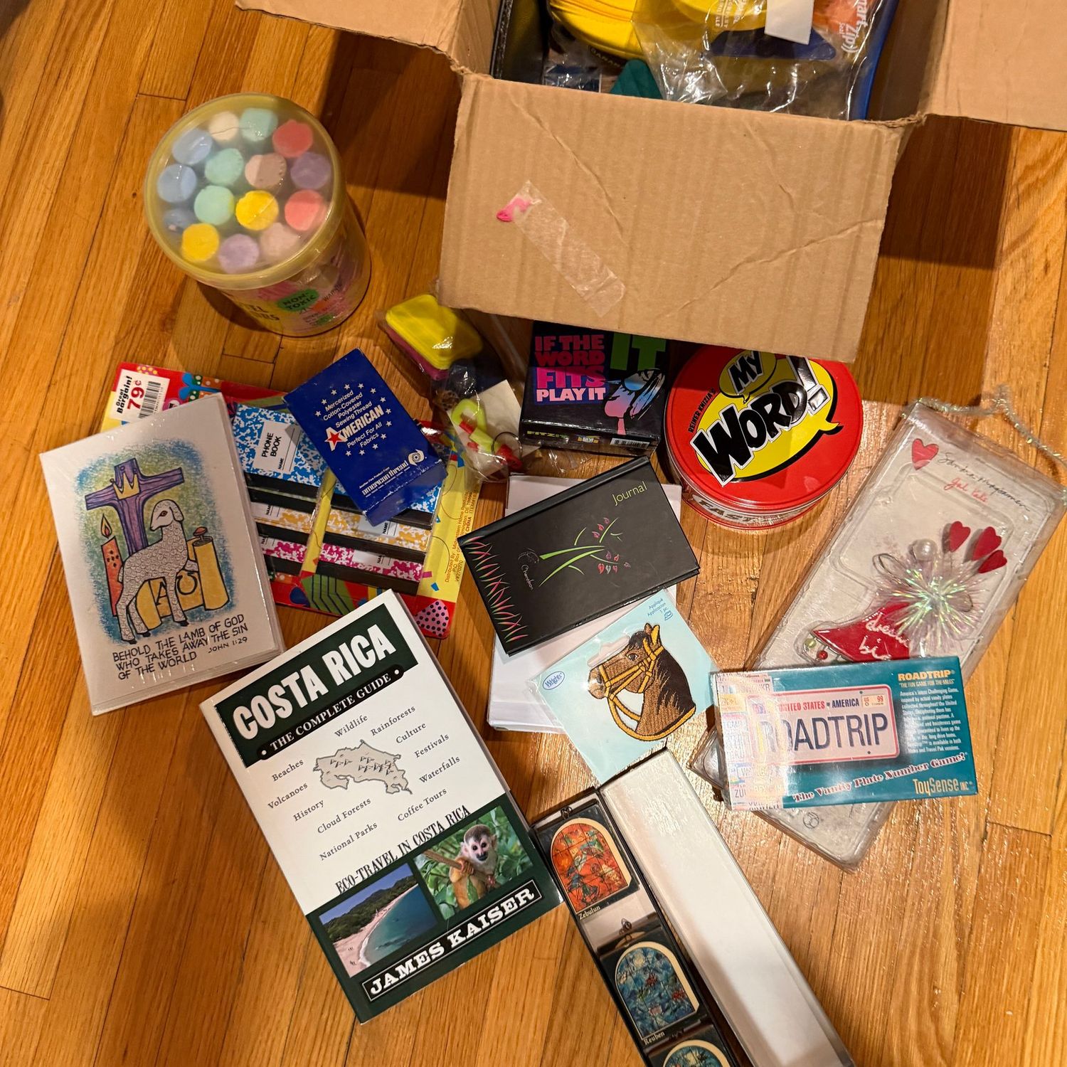 Mystery box of chalk, decorations