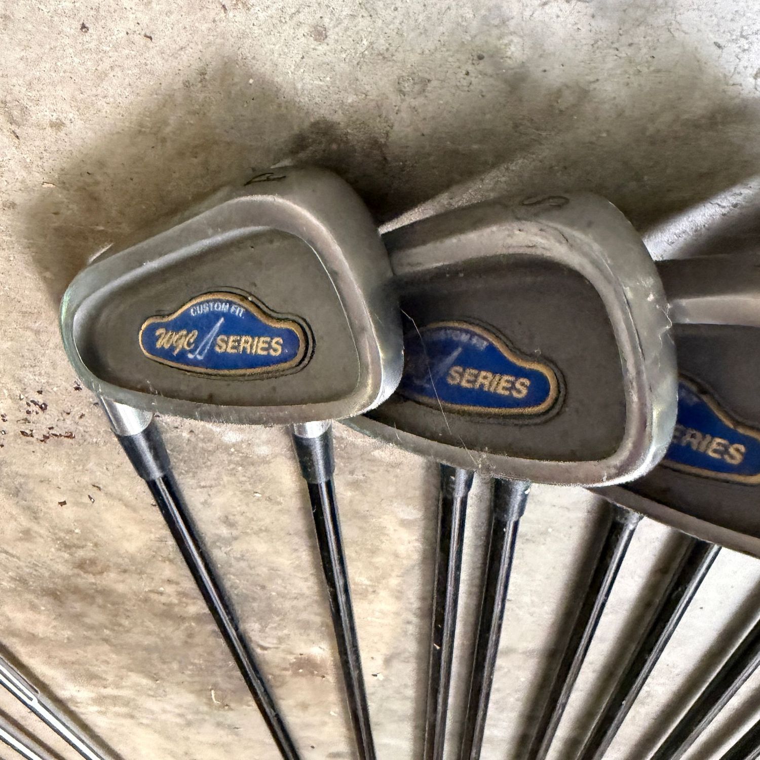 WGC Series Leading Drive, Graphite, golf clubs, left-handed, some wear mostly from storage, grips in good condition, irons mostly 36 WGC Series Leading Drive, Graphite, golf clubs, left-handed, some wear mostly from storage, grips in good condition, irons mostly 36"L, drivers 42"L