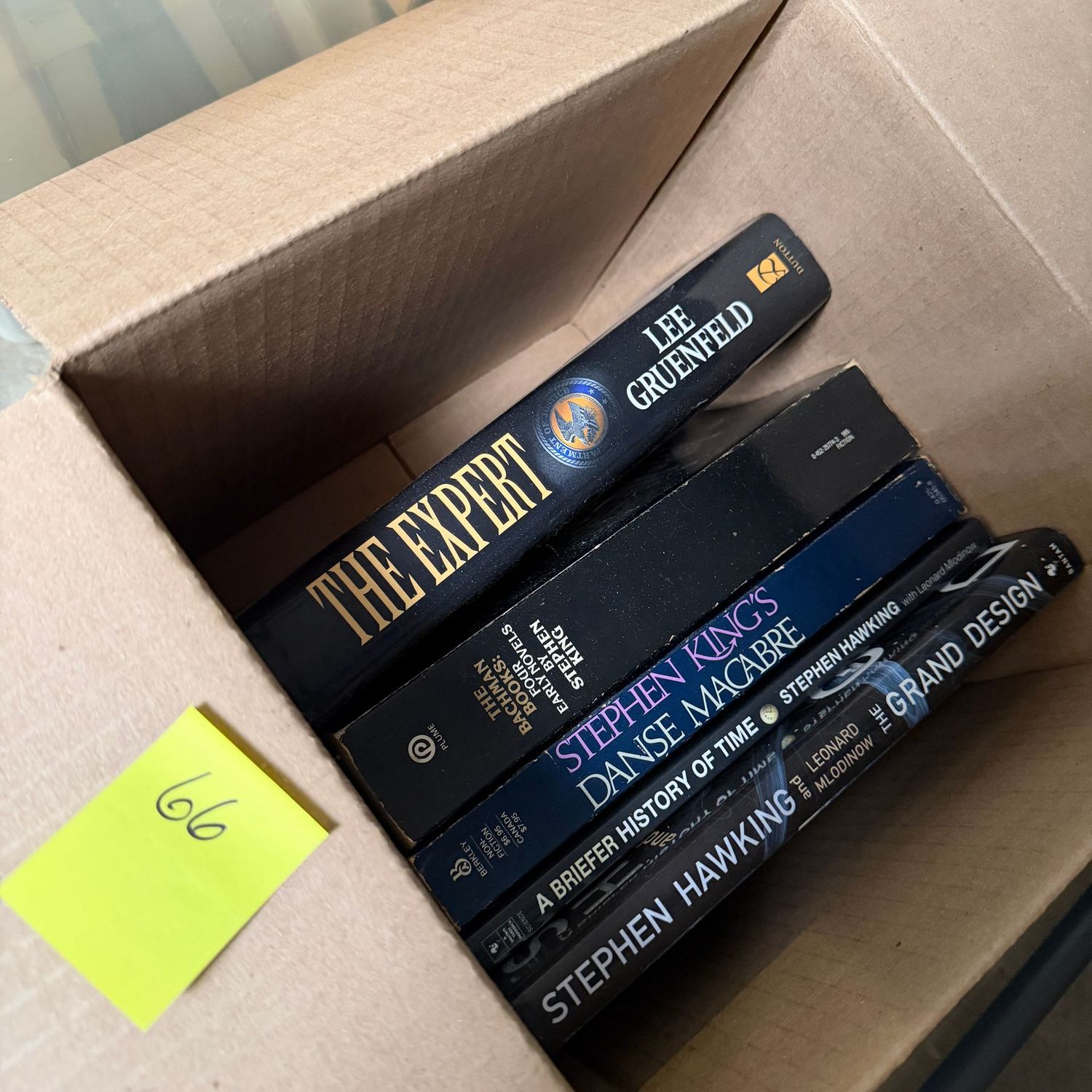 Lot #66, books including Stephen King