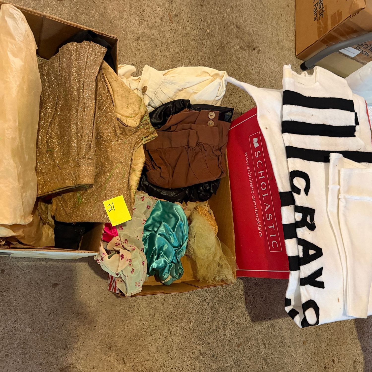 Lot #21, box of vintage costumes Lot #21, box of vintage costumes