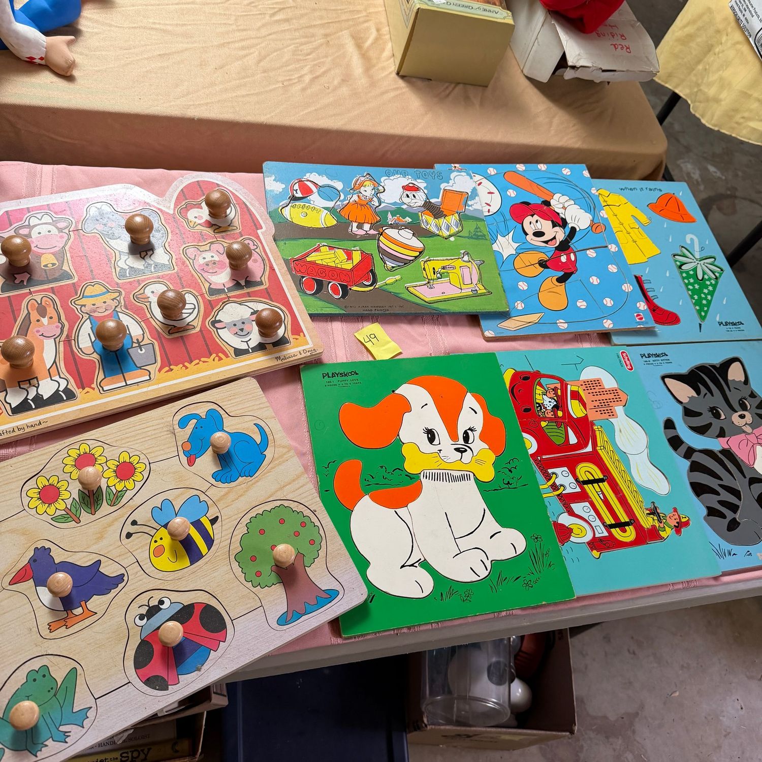 Lot #49, group of vintage (some back to 1972) wooden puzzles Lot #49, group of vintage (some back to 1972) wooden puzzles