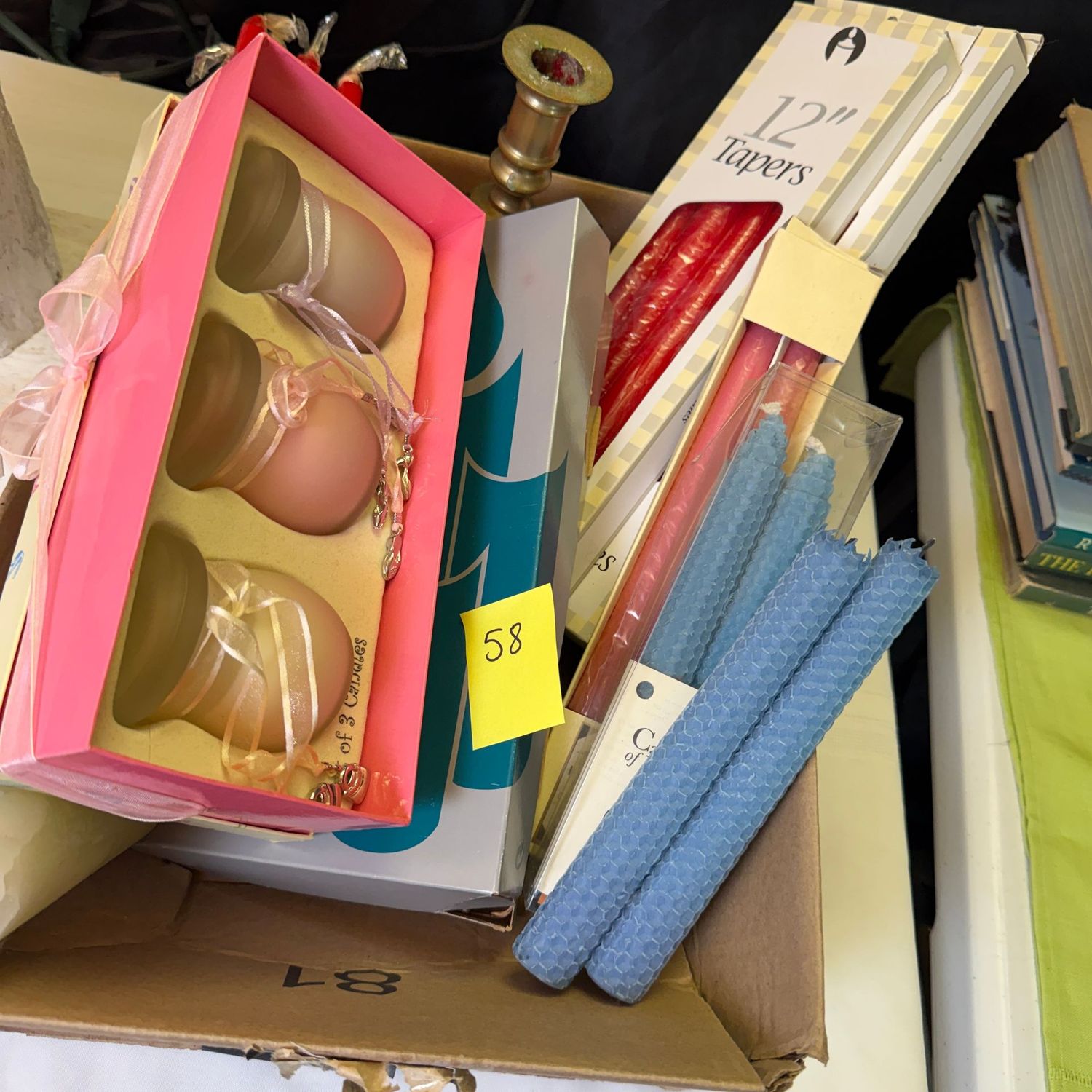 Lot #58, box of candles, appear in good condition Lot #58, box of candles, appear in good condition