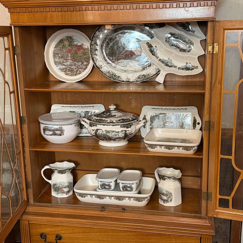 Johnson Bros. Friendly Village serving pieces, platters, tureen, casseroles