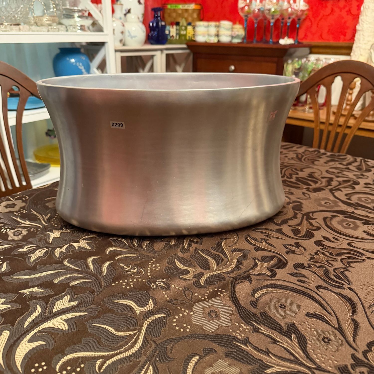 Waterford Marquis pewter bottle cooler, ice tub, 9"H x 14"L, S0209