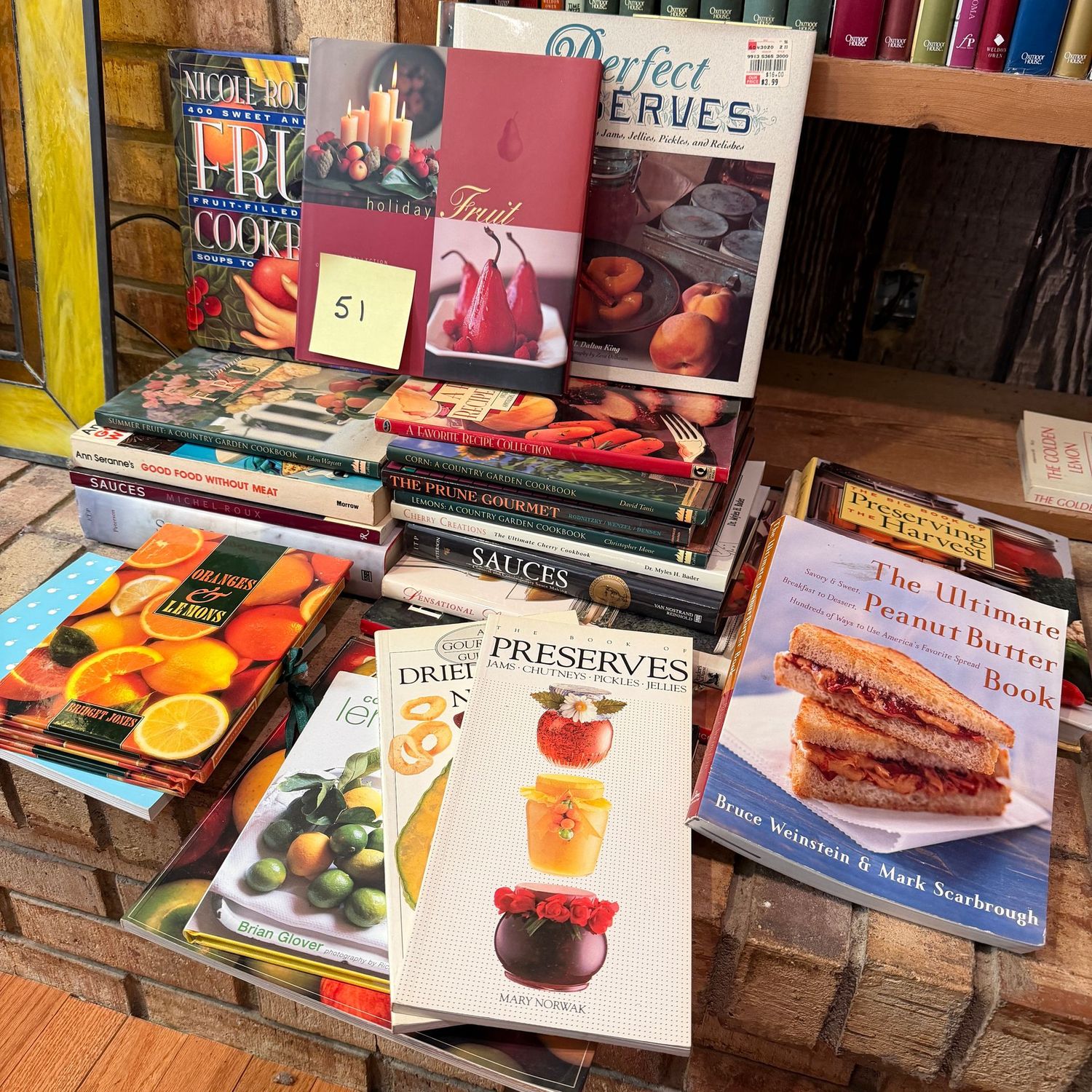 Box Lot (Packed - approx. 30 lbs. in box) cookbooks, 51, Fruit, preserves, sauces