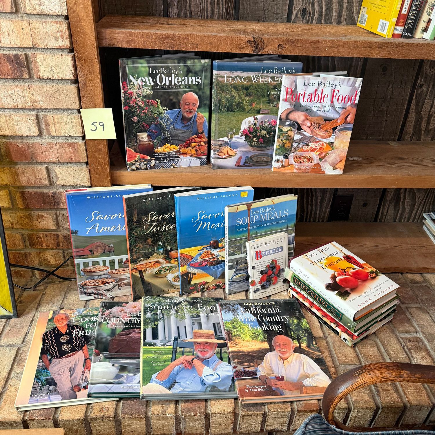 Box Lot (Packed - approx. 30 lbs. in box) cookbooks, 59, Williams-Sonoma, Lee Bailey, and more Box Lot (Packed - approx. 30 lbs. in box) cookbooks, 59, Williams-Sonoma, Lee Bailey, and more
