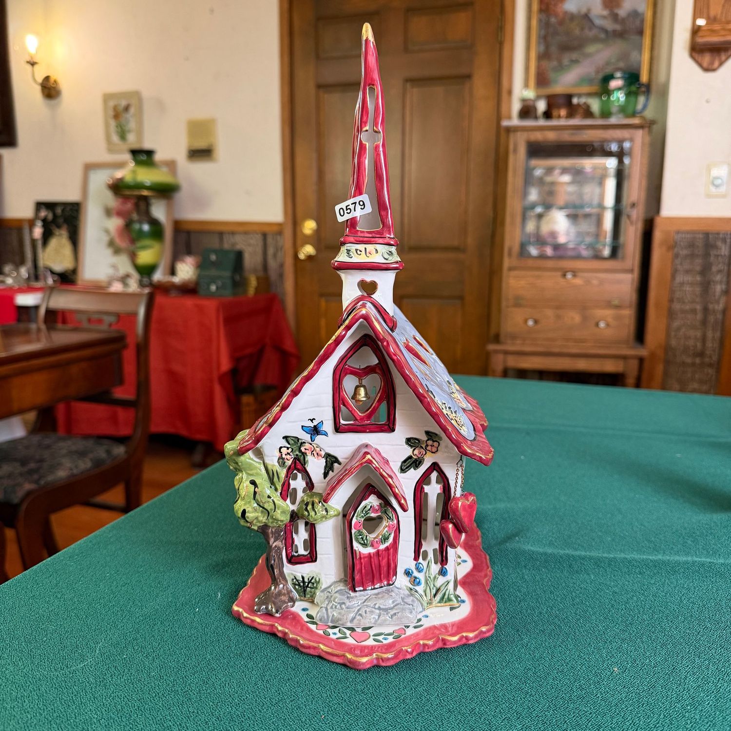 Blue Sky Clayworks tall chapel, 13"H, S0579