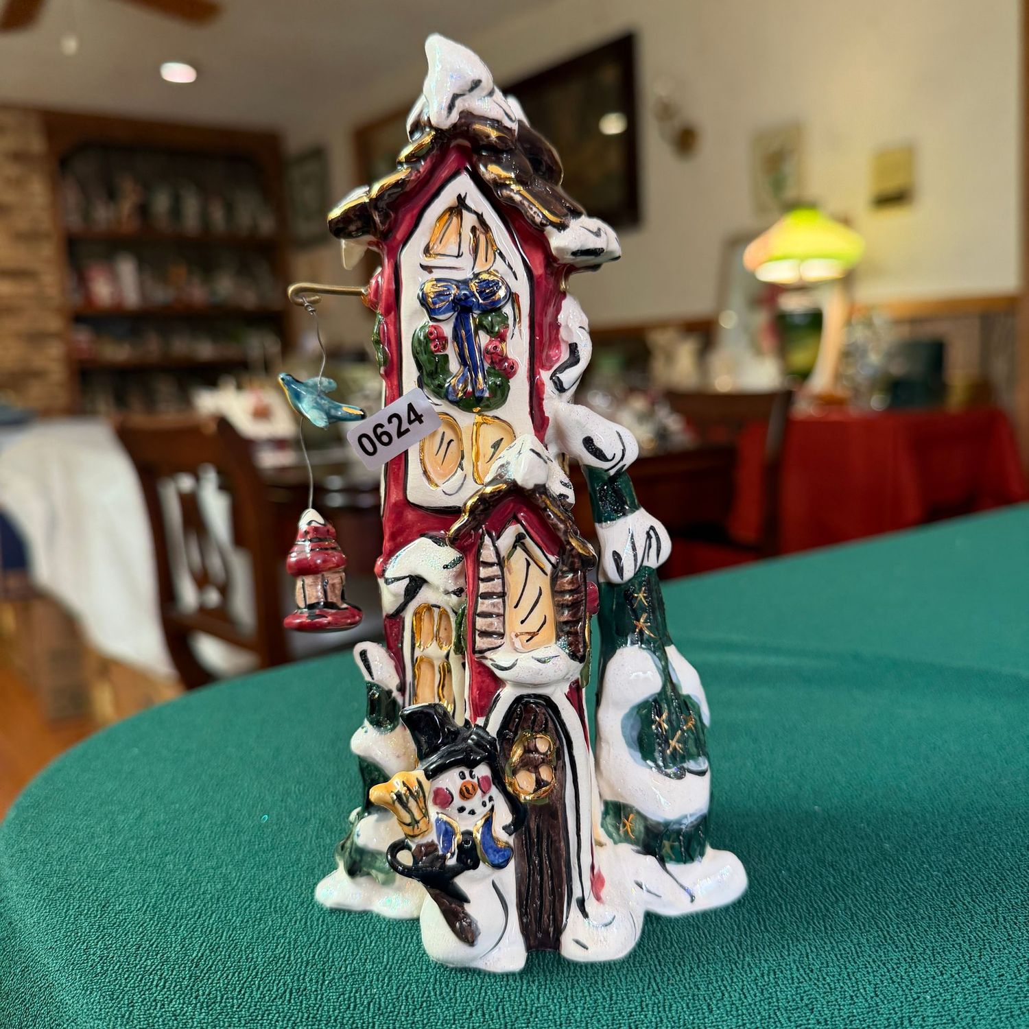 Blue Sky Clayworks S0624, Snowman house, 7.5 Blue Sky Clayworks S0624, Snowman house, 7.5"H