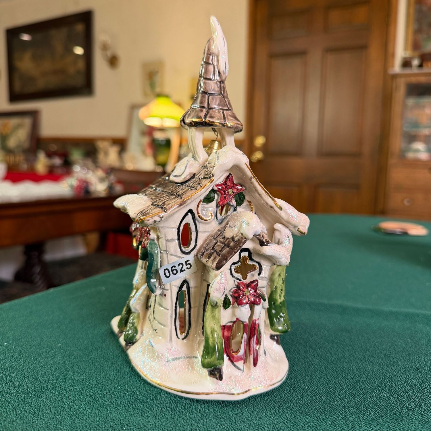 Blue Sky Clayworks S0625 Christmas chapel, 8 Blue Sky Clayworks S0625 Christmas chapel, 8"H