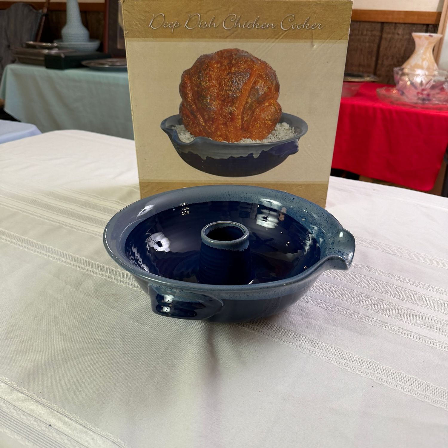 Tumbleweed Pottery Stoneware Deep Dish Chicken Cooker, S0698