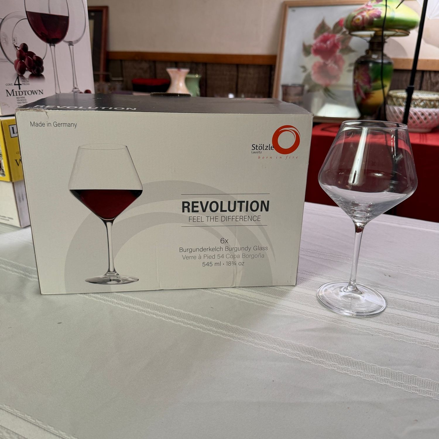 Stolzle Revolution burgundy glasses, set og 6, S0713 Stolzle Revolution burgundy glasses, set og 6, S0713