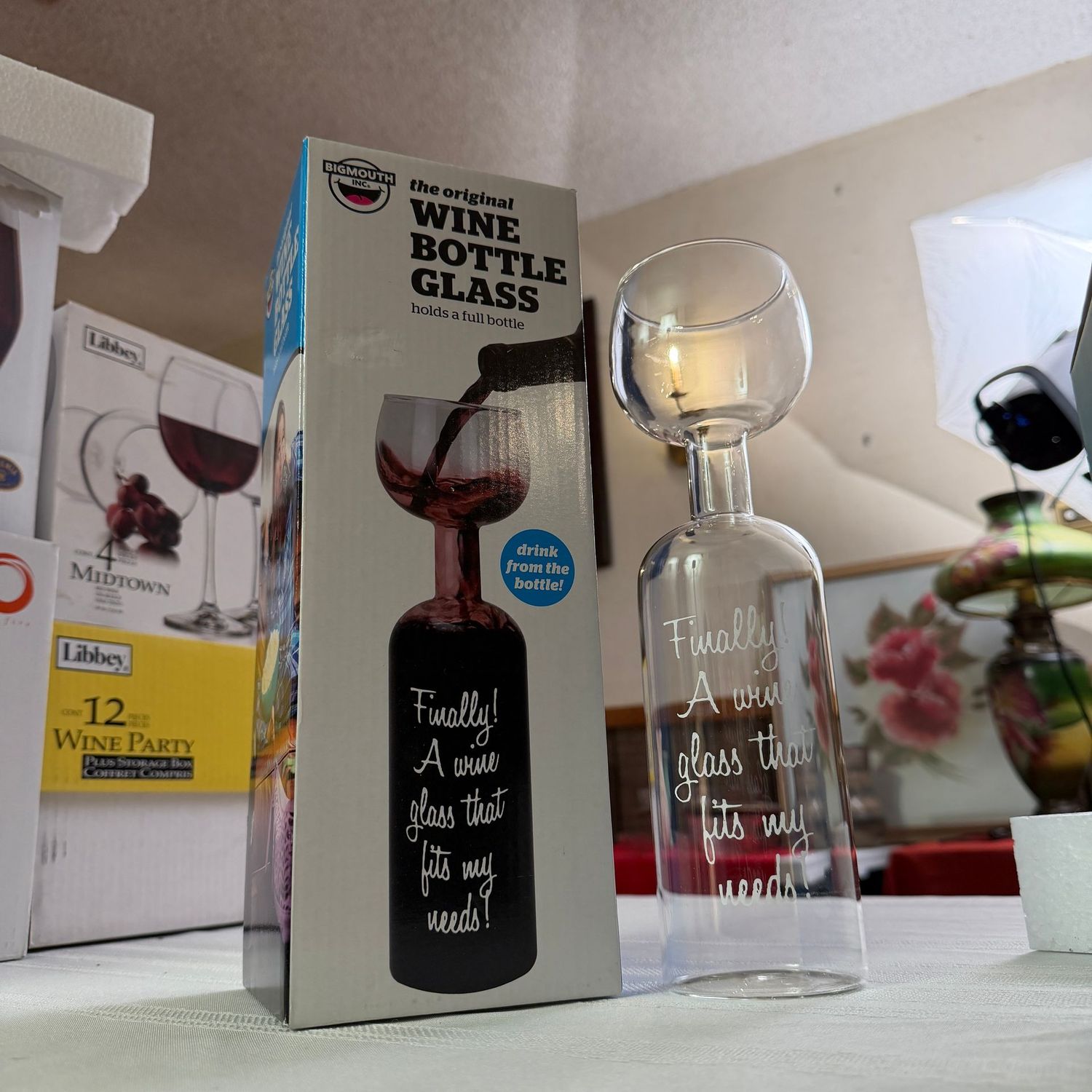 The Original wine bottle glass in box, S0715 The Original wine bottle glass in box, S0715