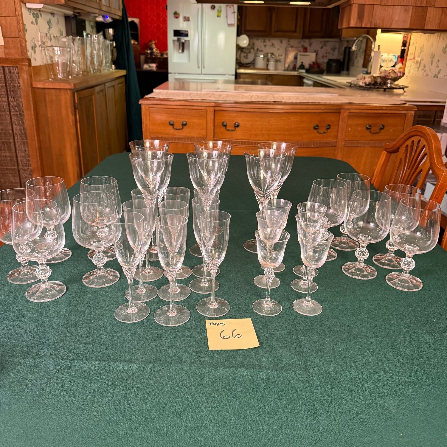 Box Lot (Wrapped) 66, variety of stemware including Spiegelau