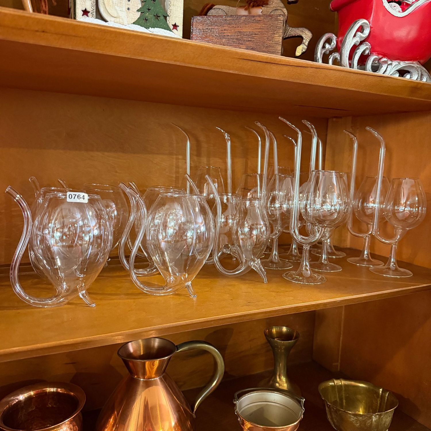 Vintage fine crystal brandy/cognac, wine pipe glasses