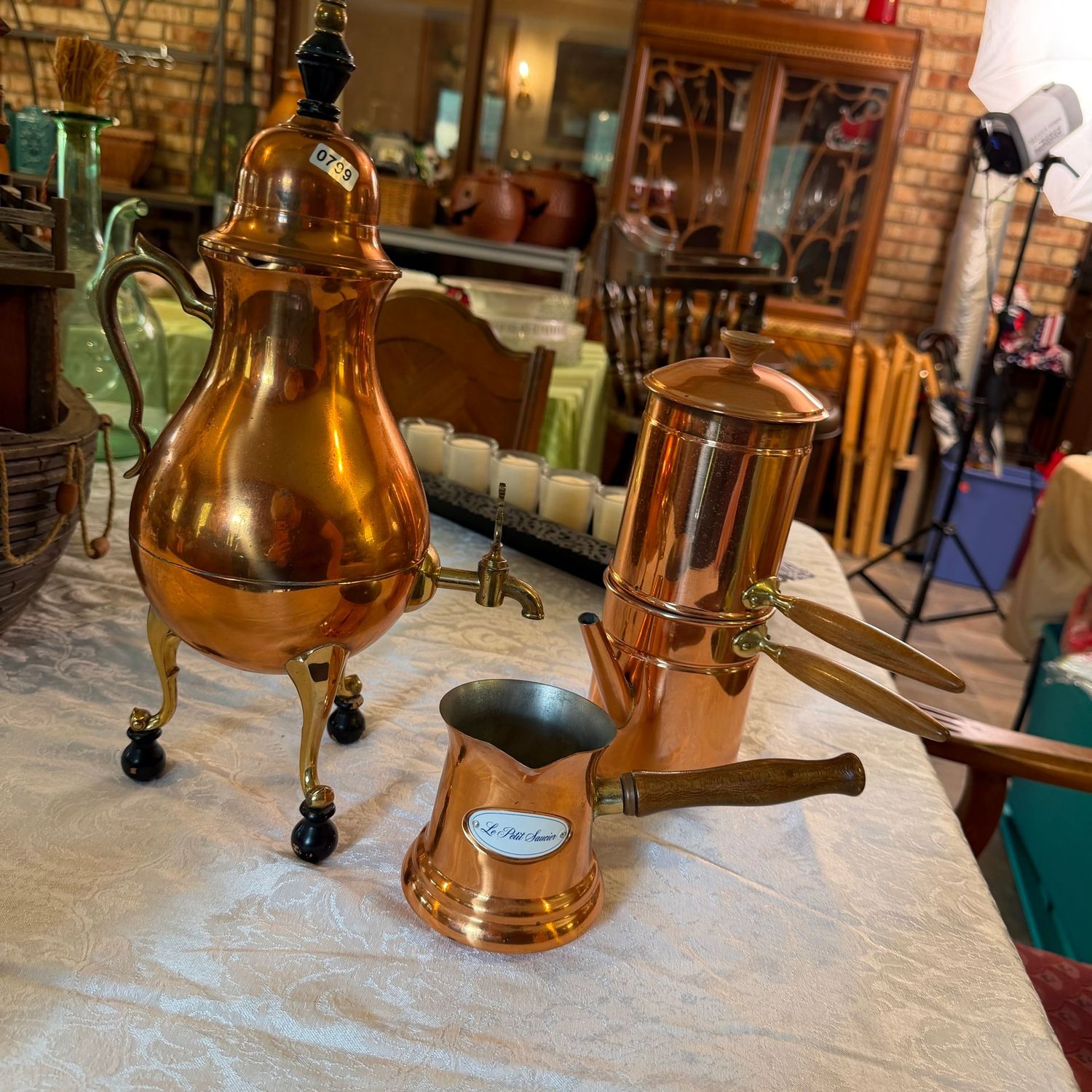 Vintage coffeepot, saucier, espresso kettle, S0799