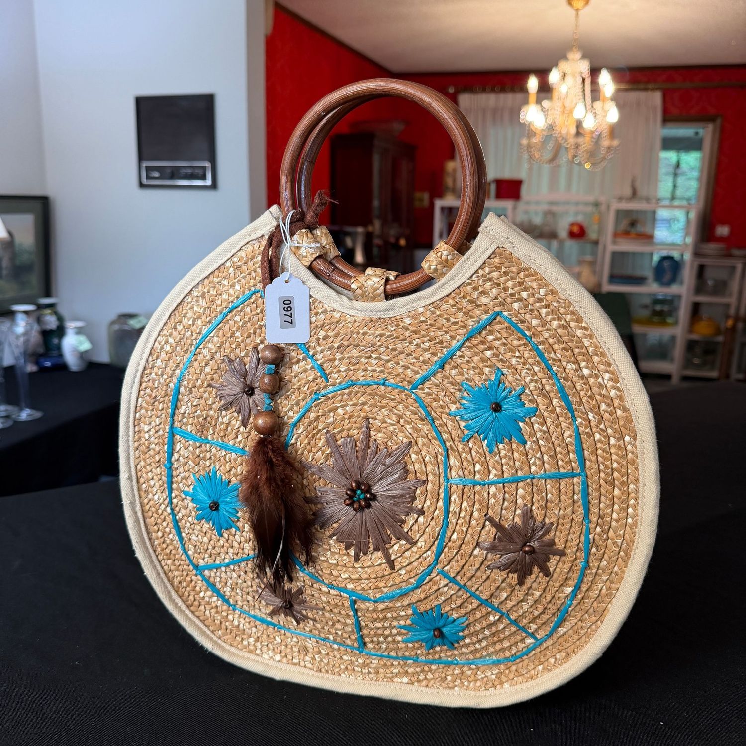 Woven and embroidered purse, 12 Woven and embroidered purse, 12", S0977