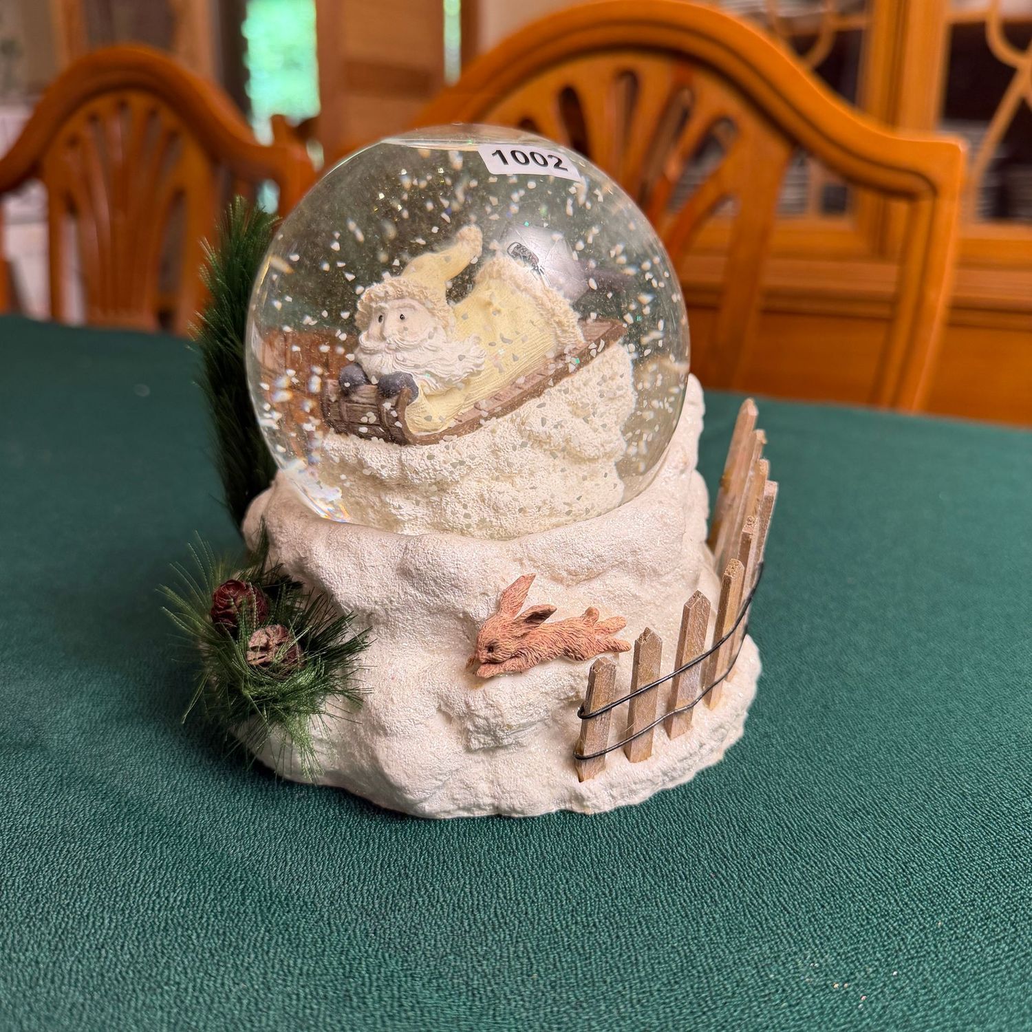 Sledding Santa snowglobe, 5 Sledding Santa snowglobe, 5", S1002