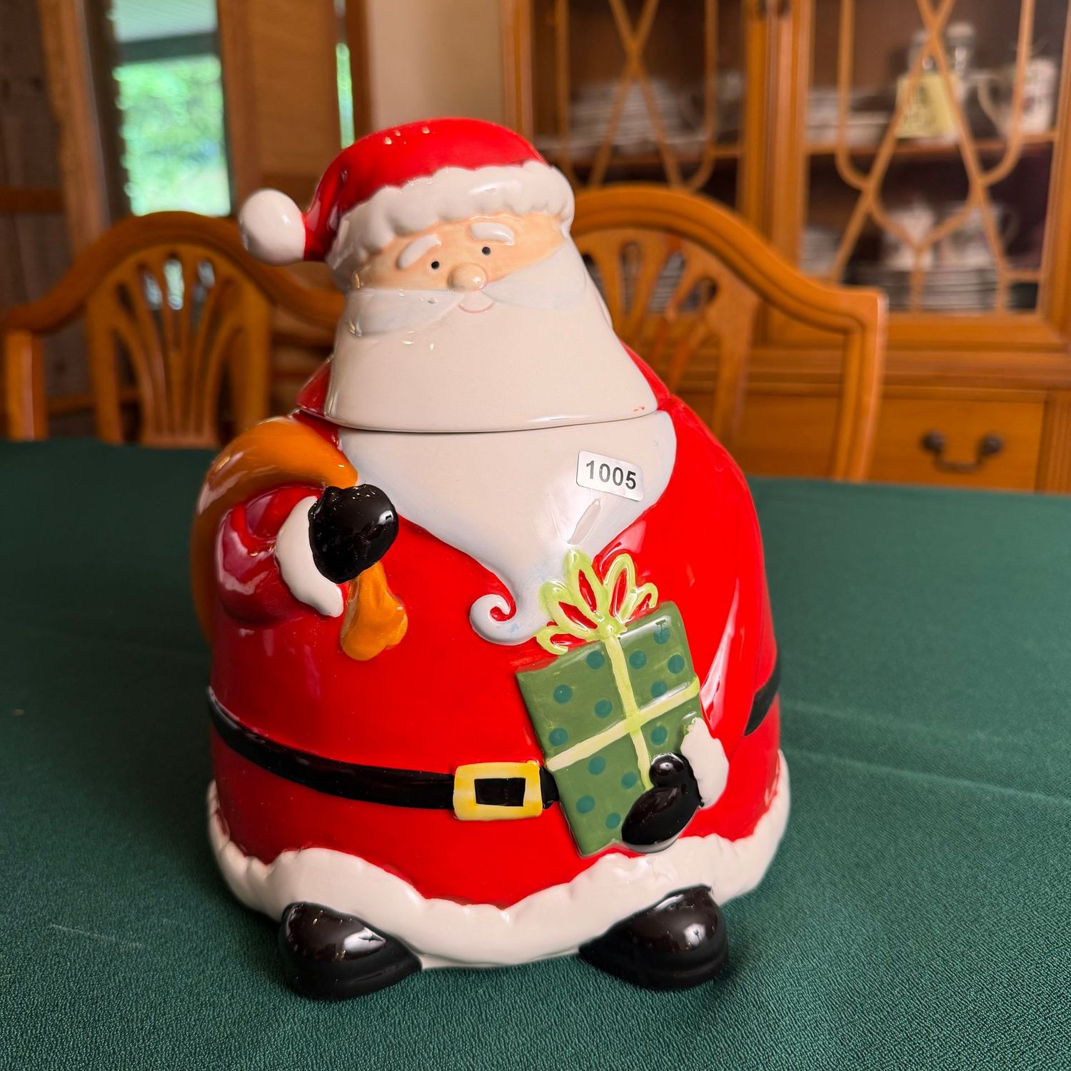 Ceramic Santa cookie jar, 9 Ceramic Santa cookie jar, 9", S1005
