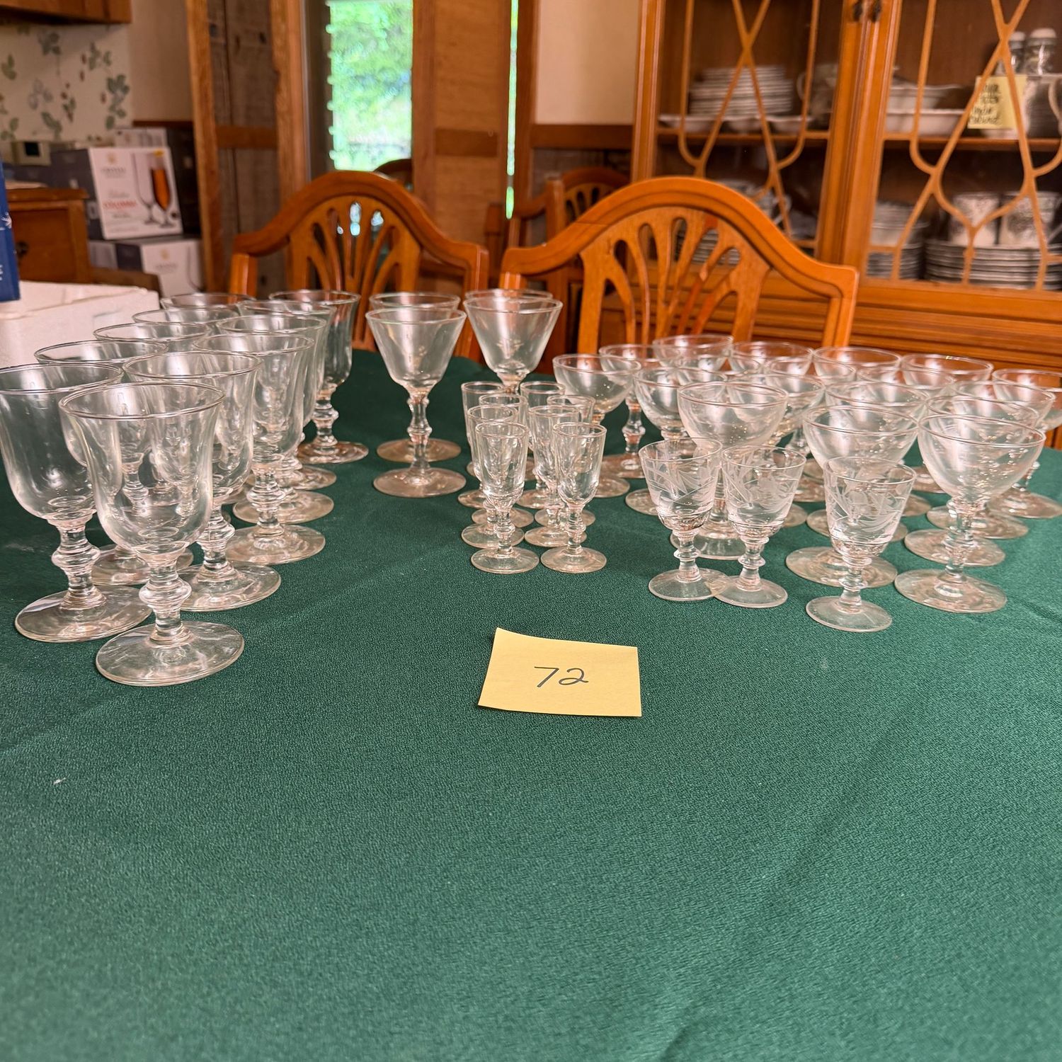 Box lot 72 (wrapped) short stemware, cocktail, and cordial Box lot 72 (wrapped) short stemware, cocktail, and cordial