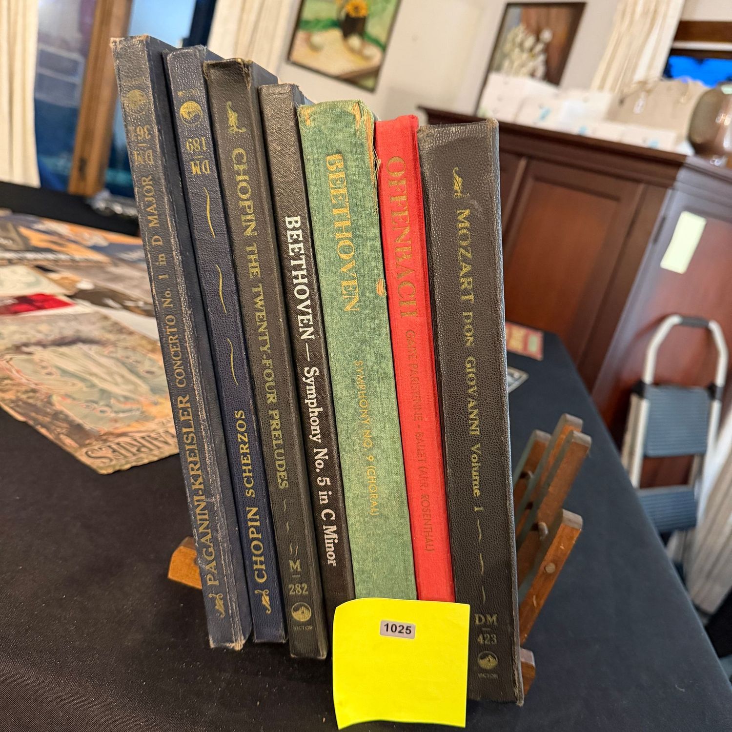 Group of 78 RPM Shellac Record Album Sets (books appear complete) with stand, S1025