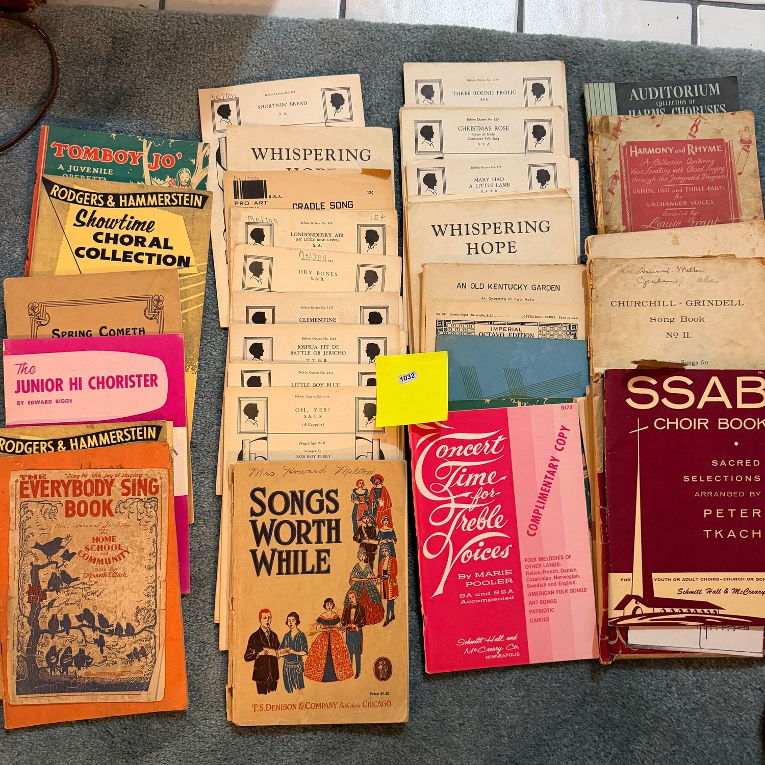 Group of vintage choir sheet music, S1032