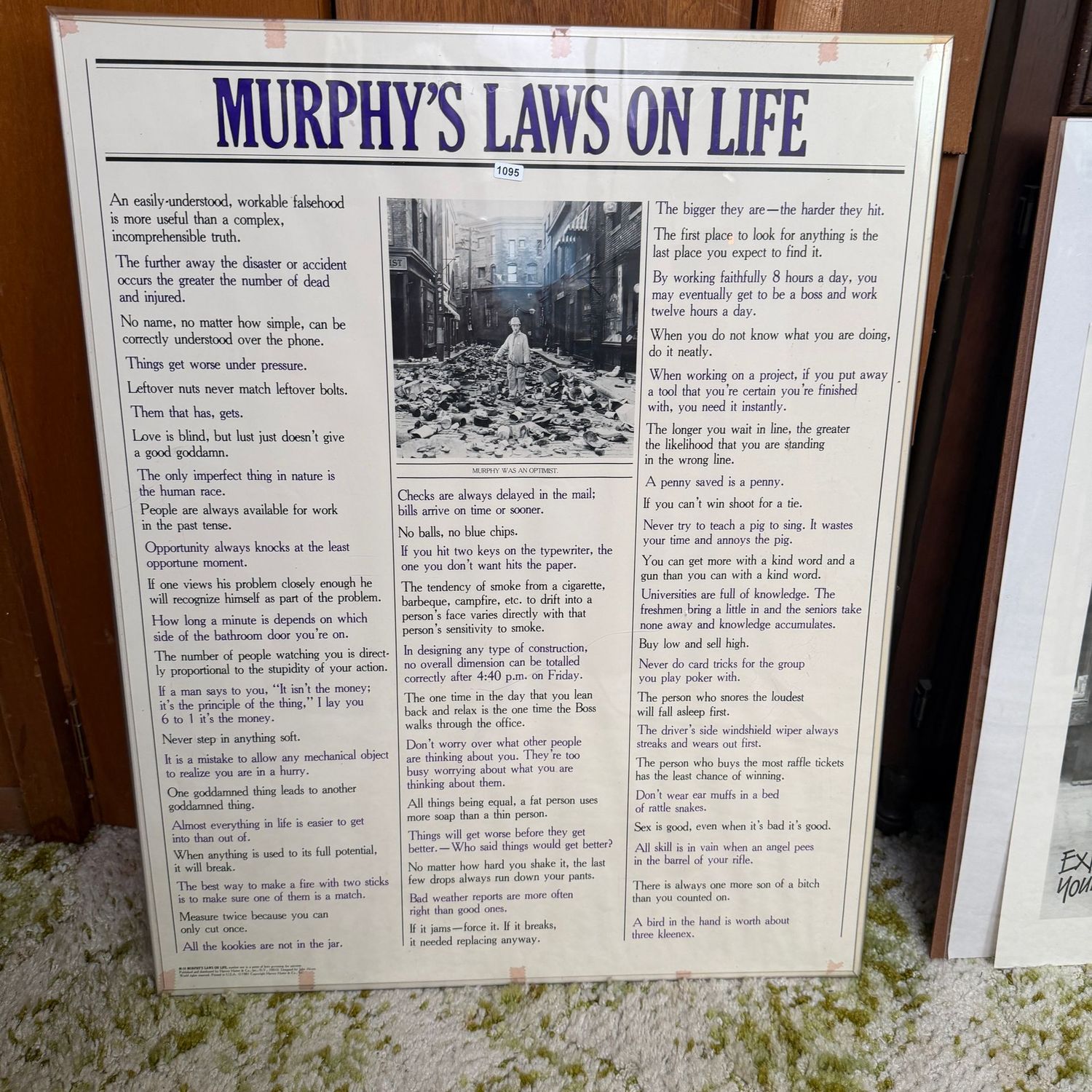 Murphy's Laws on Life poster, 33 Murphy's Laws on Life poster, 33" x 25", S1095