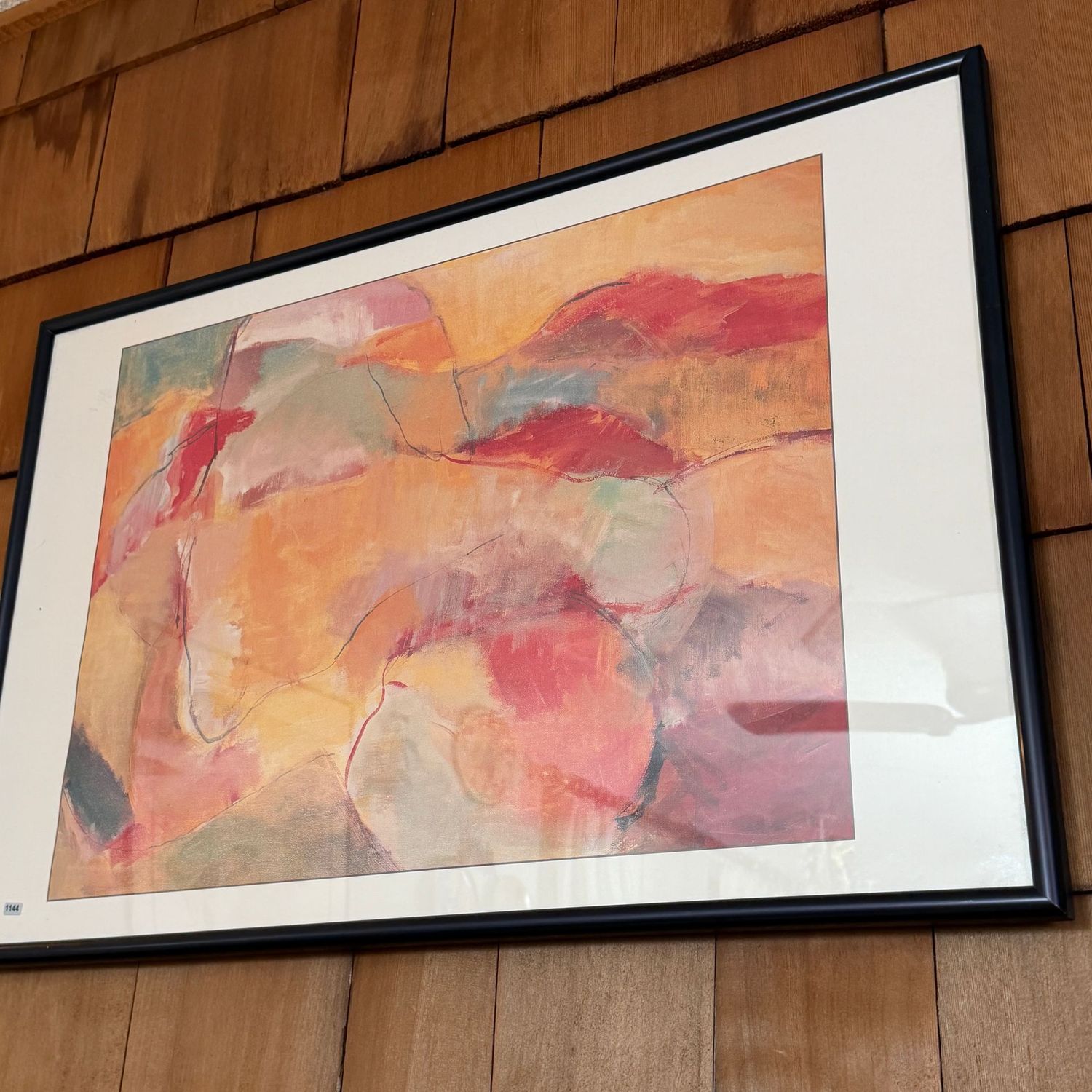 Framed abstract art poster, 24 Framed abstract art poster, 24" x 36", S1144