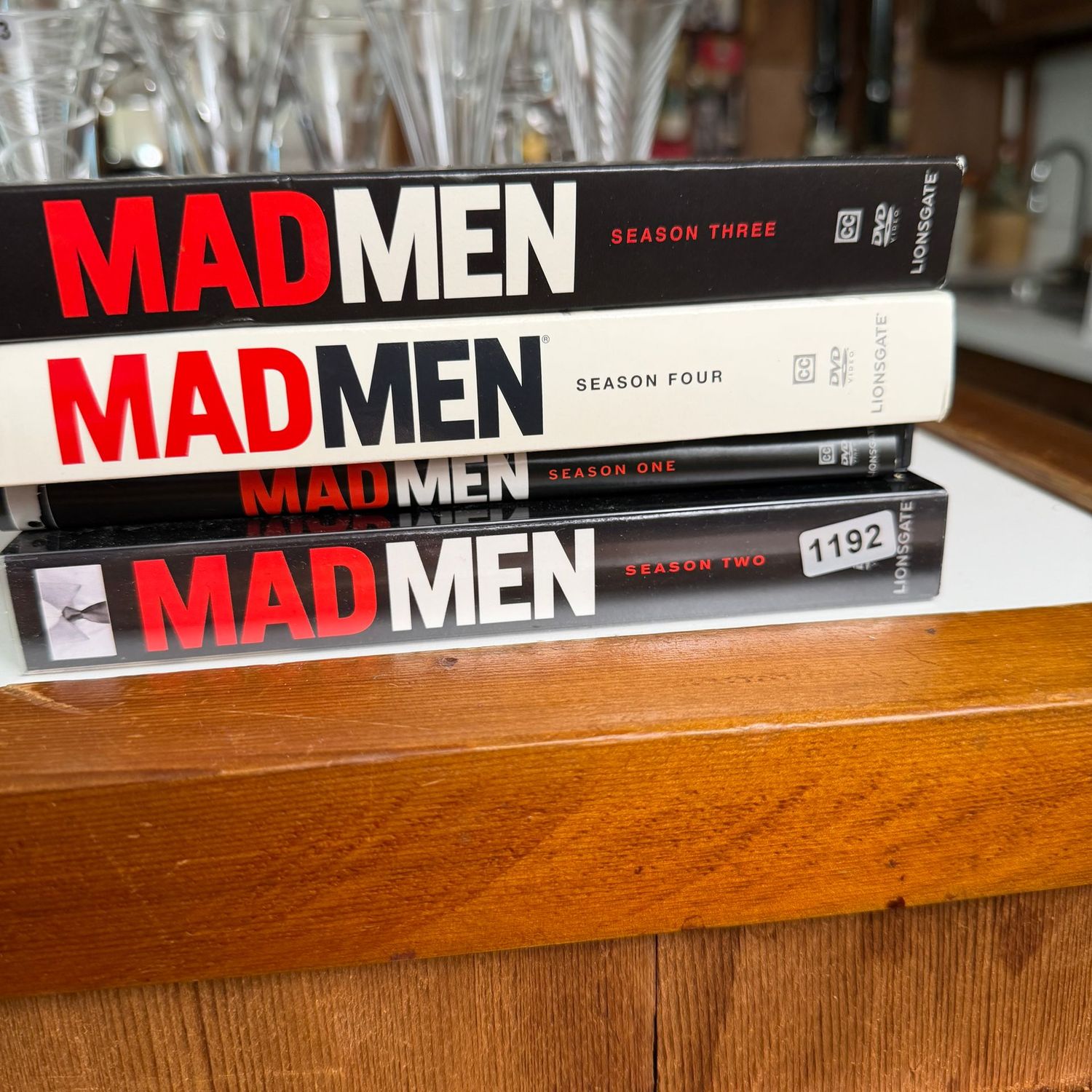 Four seasons of Mad Men DVDs, 1192 Four seasons of Mad Men DVDs, 1192