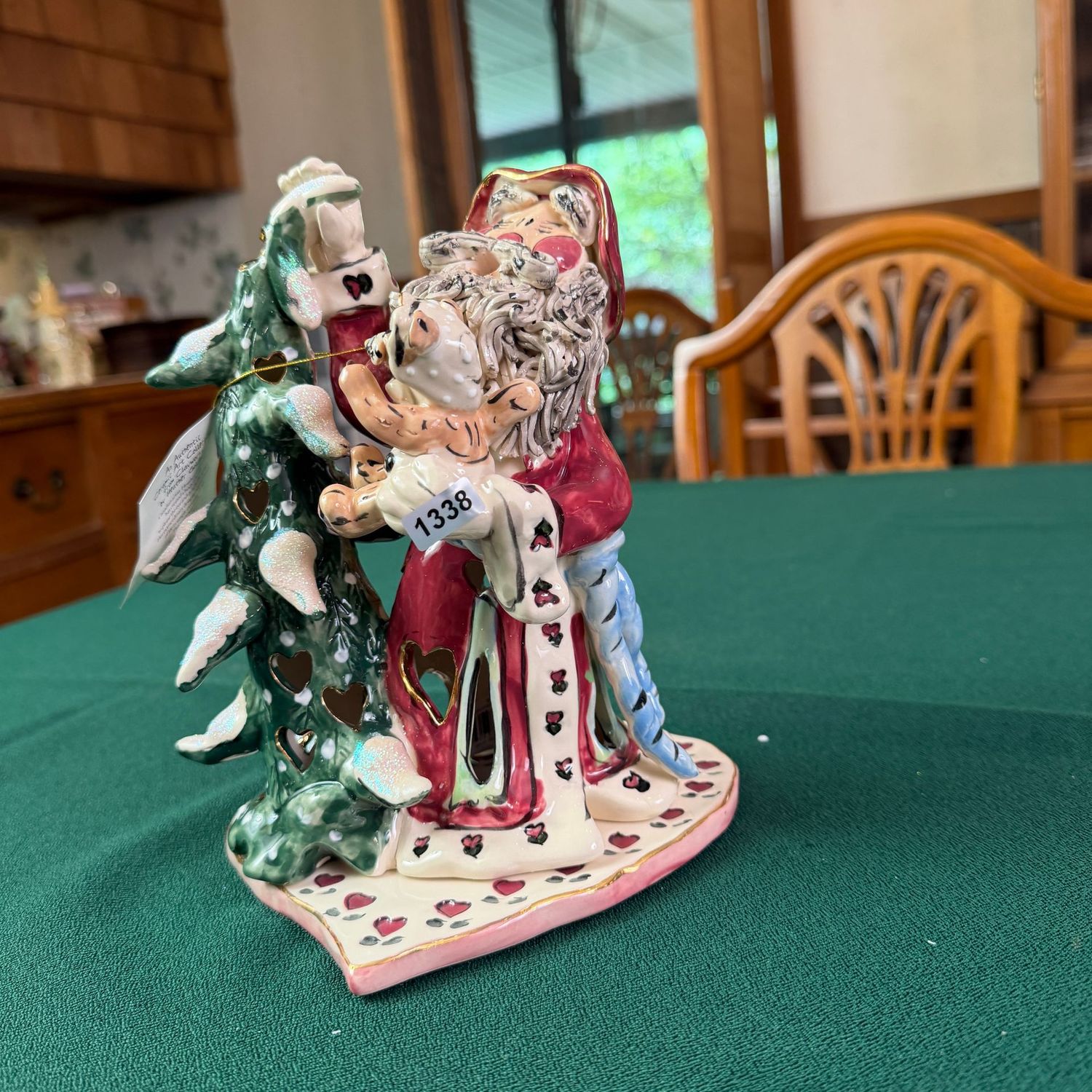 Blue Sky S1338 Santa with tree and baby tiger, 7.5 Blue Sky S1338 Santa with tree and baby tiger, 7.5"H