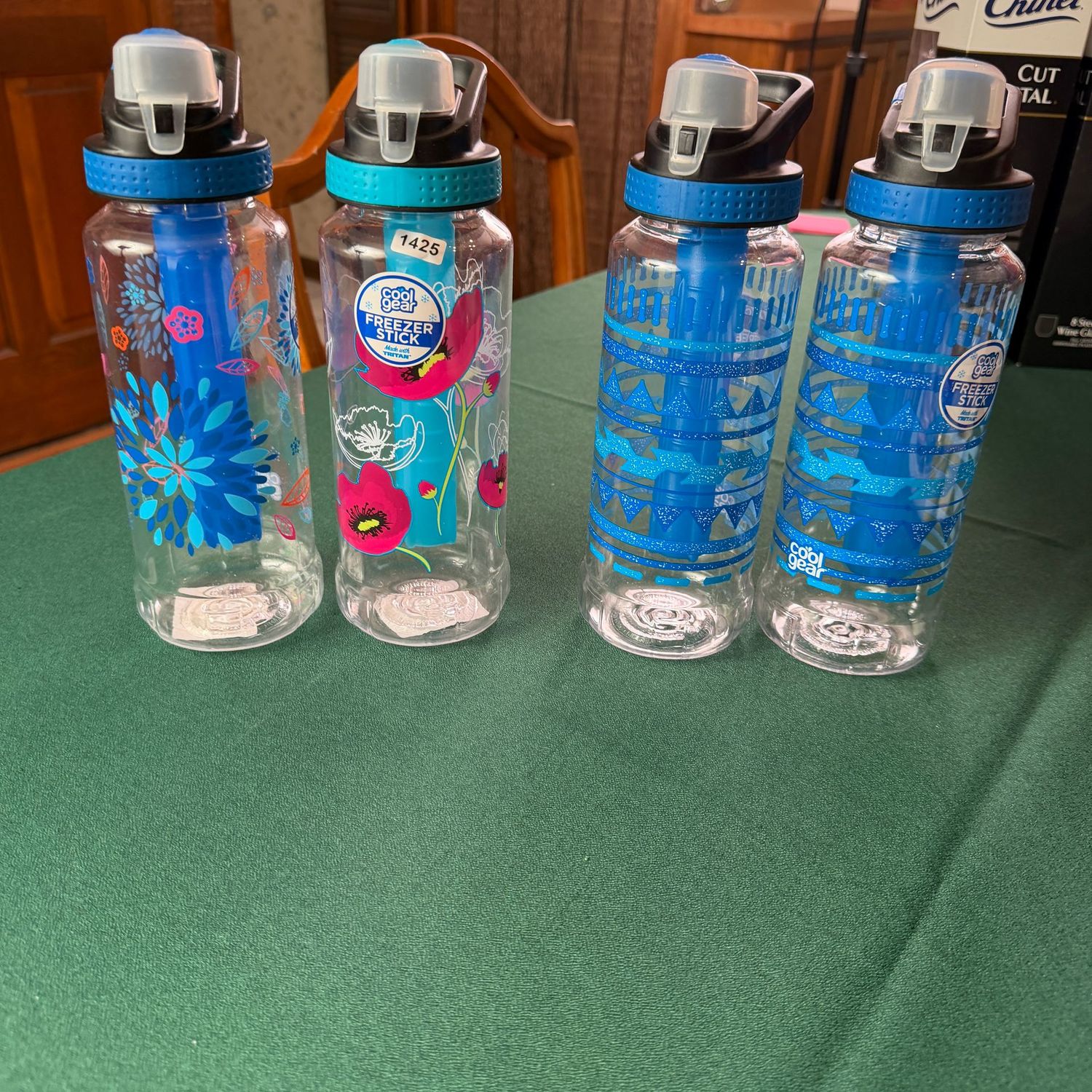 Four new Cool Gear Freezer Stick drink bottles, S1425 Four new Cool Gear Freezer Stick drink bottles, S1425