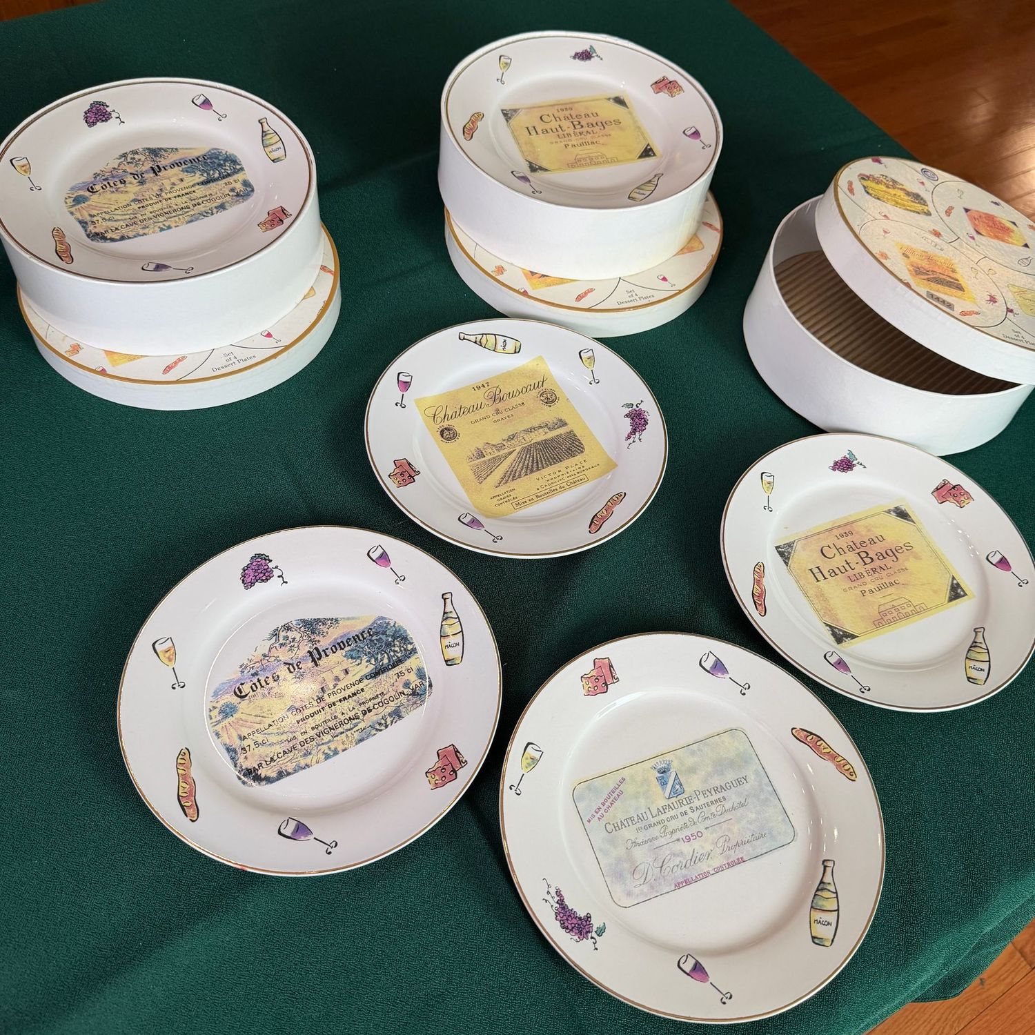 Three boxes of 4 dessert plates (12 total), 8 Three boxes of 4 dessert plates (12 total), 8", S1442