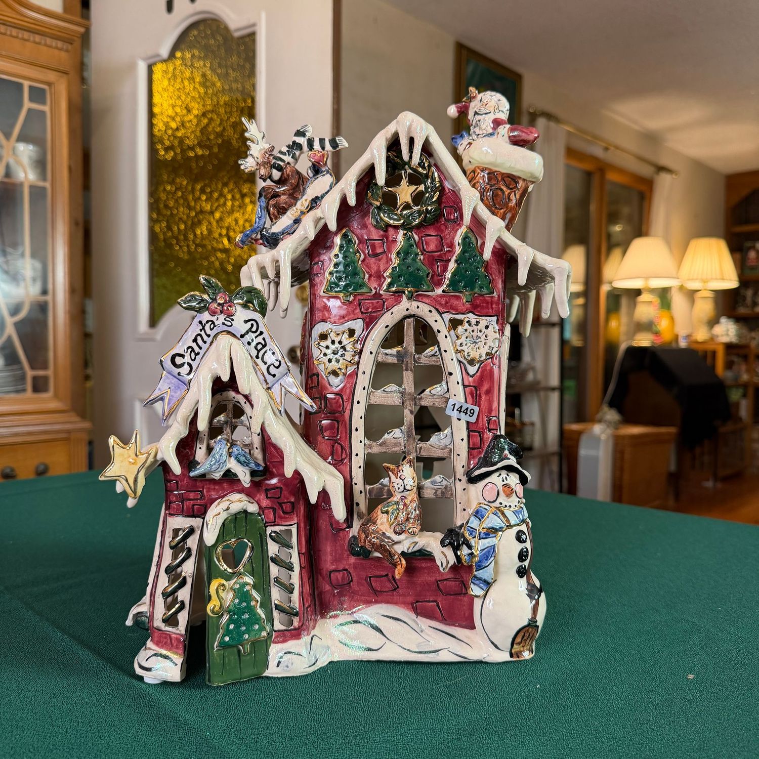 Large Blue Sky Santa's Place, 15 Large Blue Sky Santa's Place, 15"H, no underplate, S1449