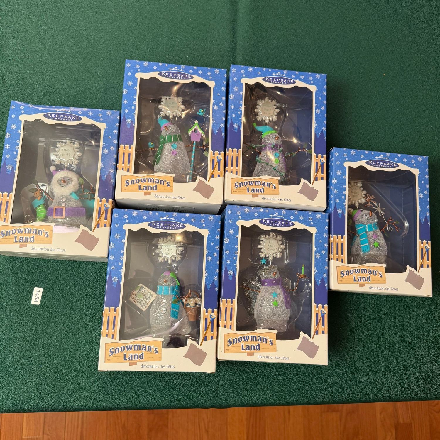 Group of 6 Hallmark Keepsake Snowman's Land ornaments, S1454 Group of 6 Hallmark Keepsake Snowman's Land ornaments, S1454