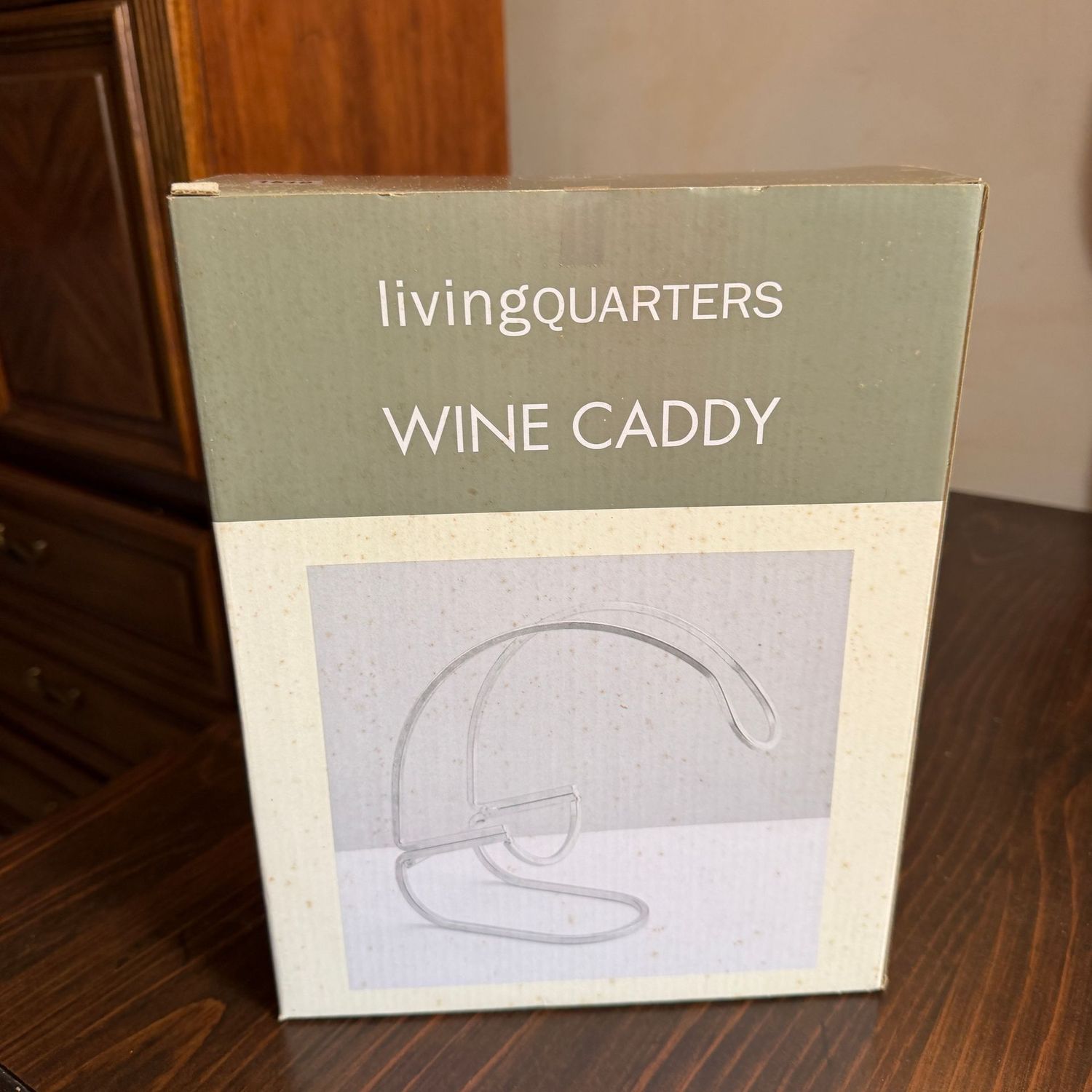 Living Quarters chrome wine caddy, S1519 Living Quarters chrome wine caddy, S1519