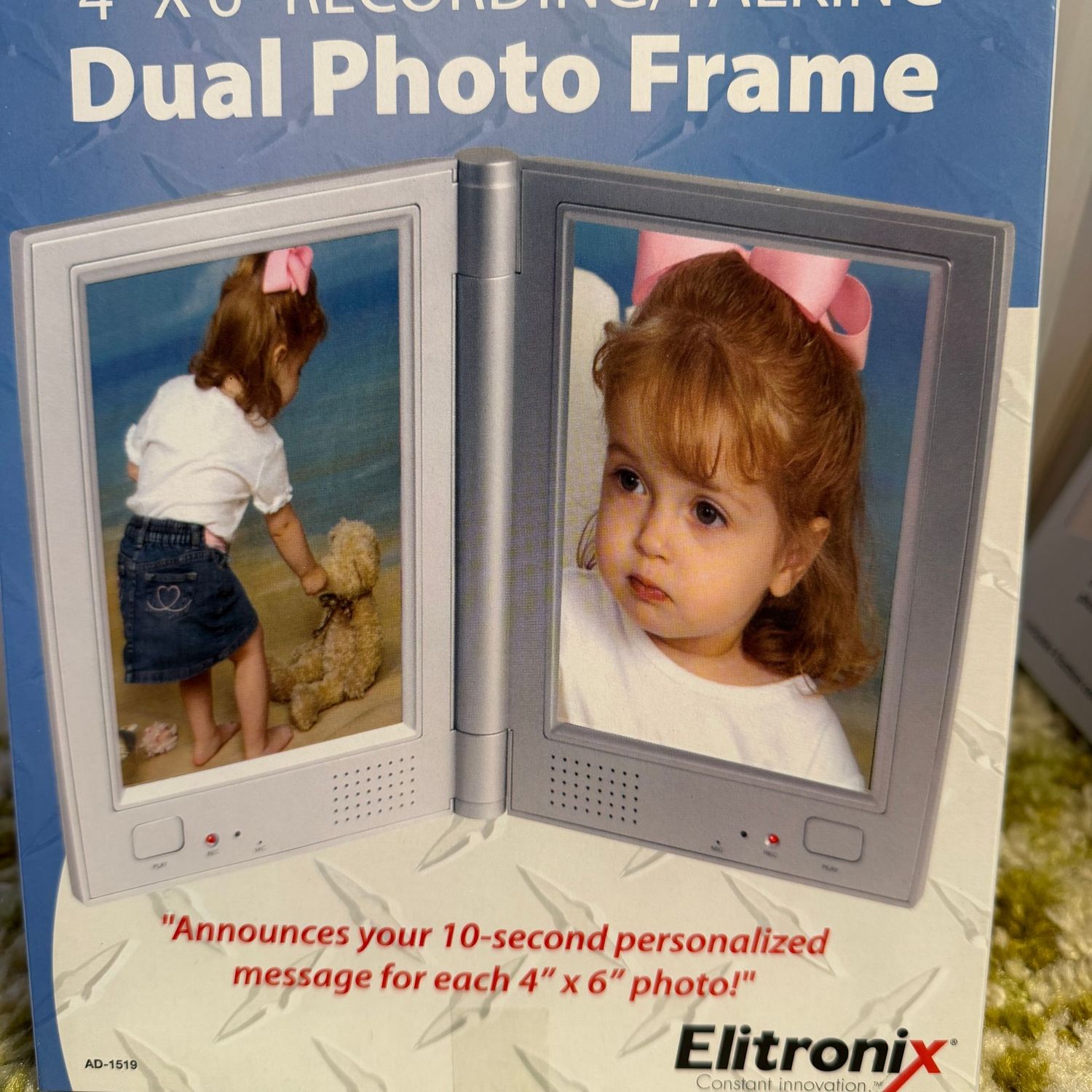 Elitronix dual photo recording 4x6 frame, S1491
