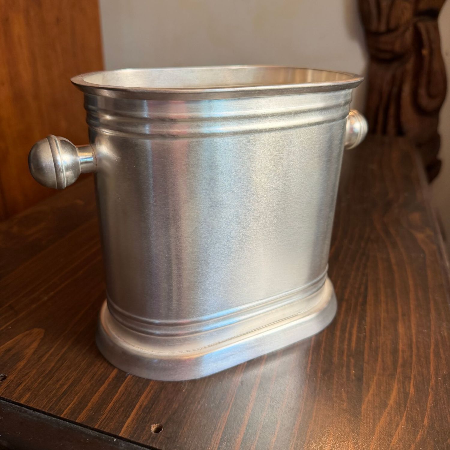 Pottery Barn bottle chiller with silver finish, S1517 Pottery Barn bottle chiller with silver finish, S1517
