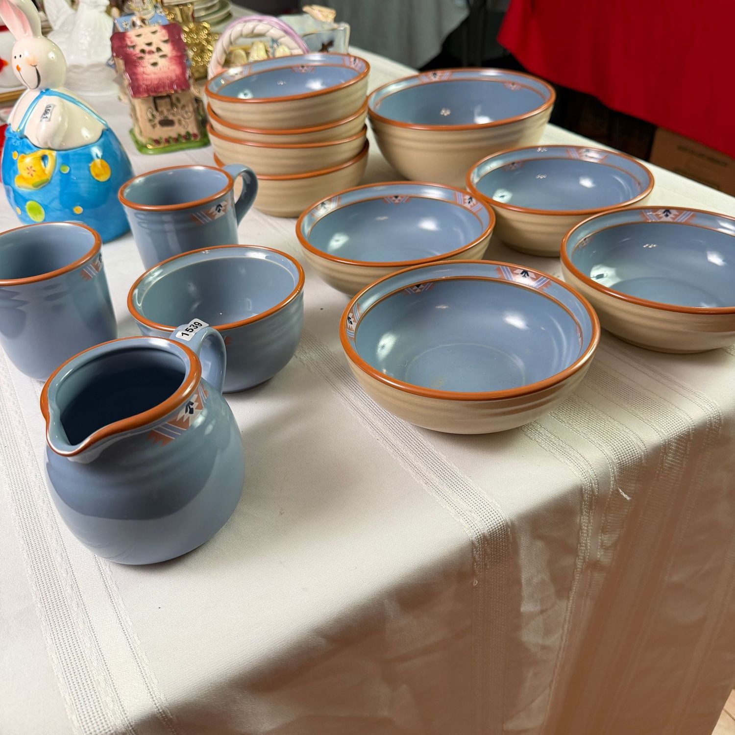 Noritake Blue Adobe Stoneware bowls and cups, S1539