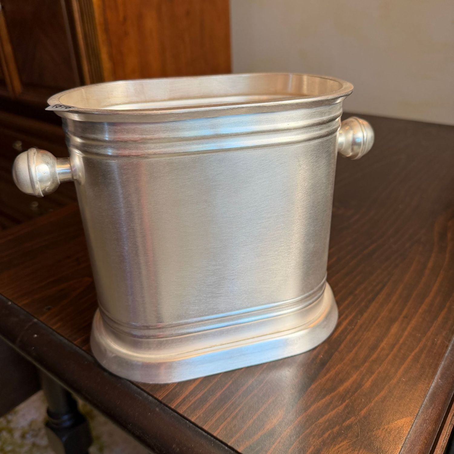 Pottery Barn bottle chiller with silver finish, S1516 Pottery Barn bottle chiller with silver finish, S1516