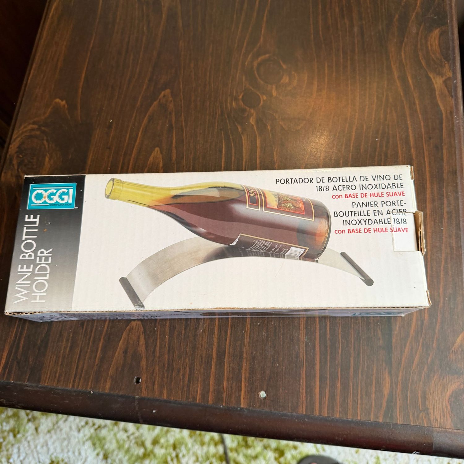 OGGI stainless wine bottle holder, S1533 OGGI stainless wine bottle holder, S1533