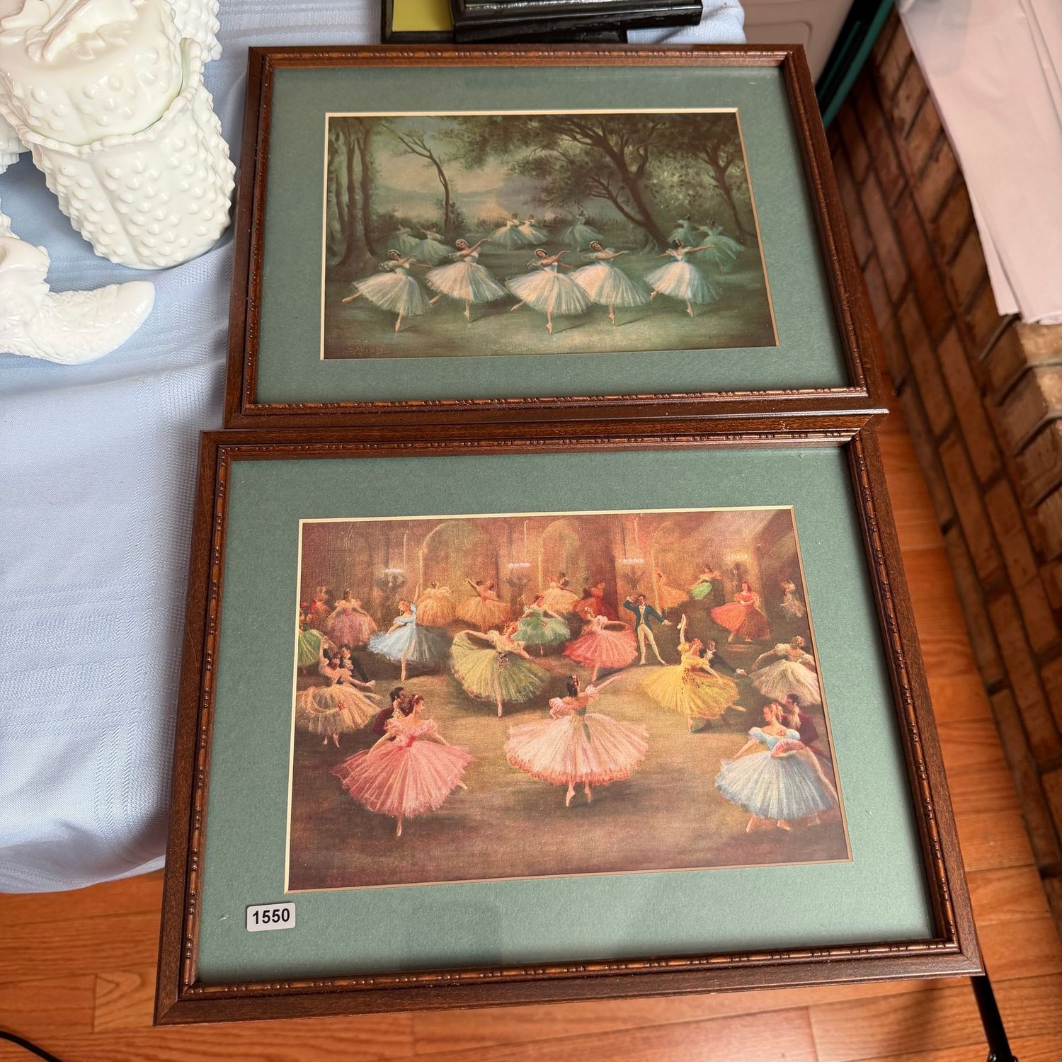Pair of framed Carlotta Edwards ballet prints, 10 Pair of framed Carlotta Edwards ballet prints, 10" x 14", S1550