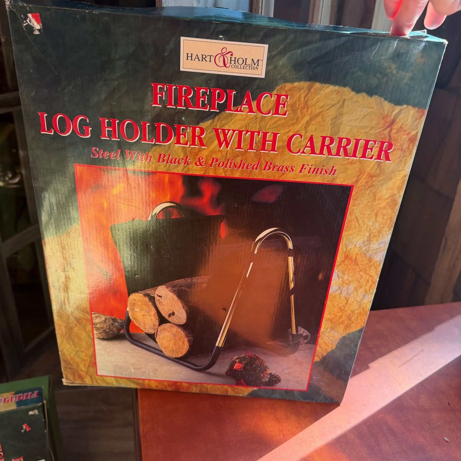 Hart & Holm Fireplace Log Holder with carrier, S1567