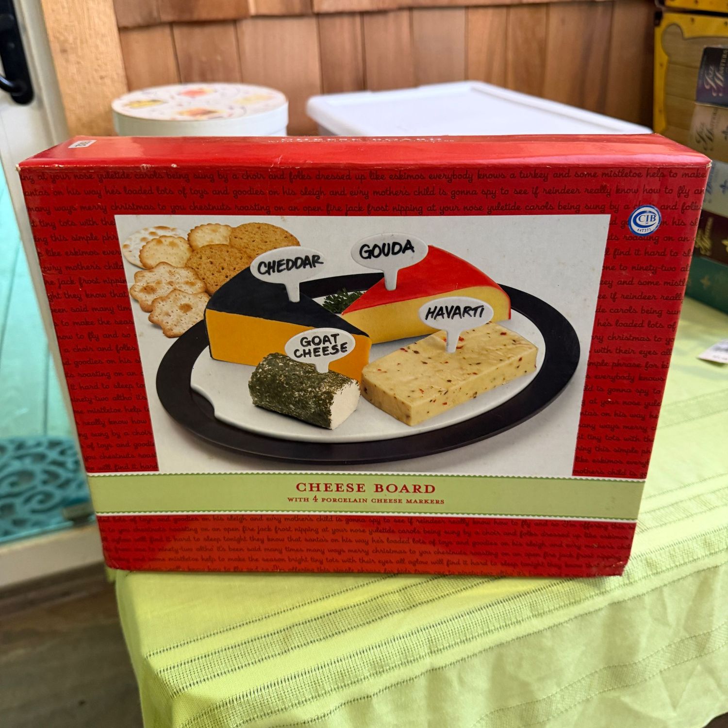 Cheese Board with Cheese Markers, S1592