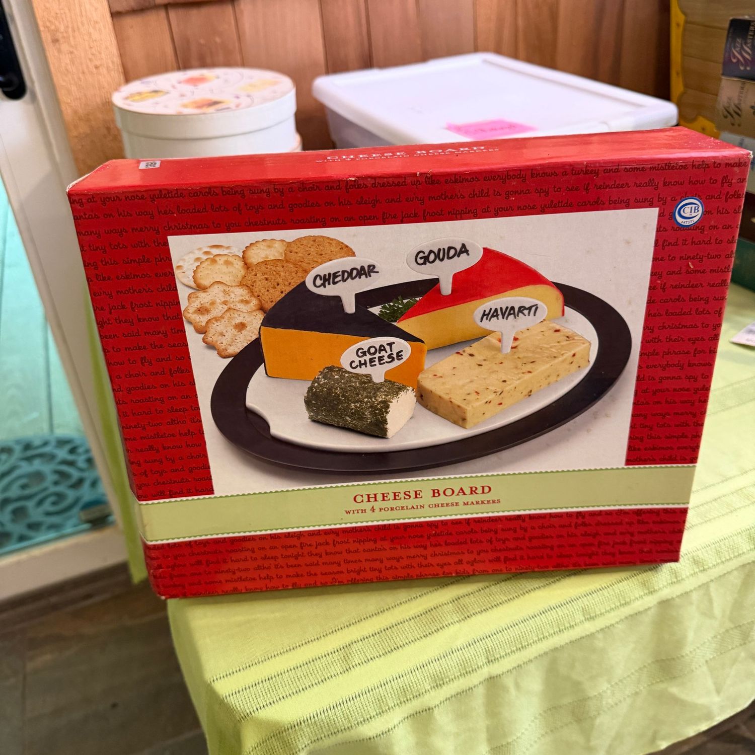 Cheese Board with Cheese Markers, S1593 Cheese Board with Cheese Markers, S1593